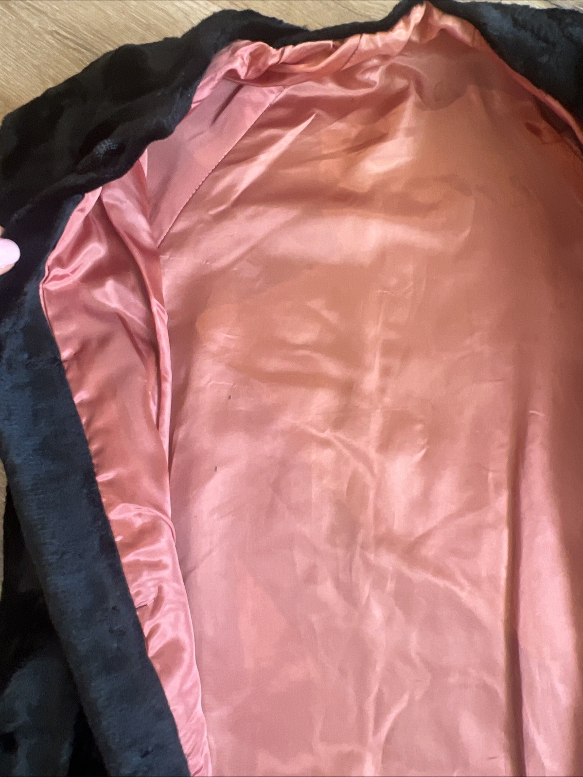Vintage Faux Lamb Long Coat Evening