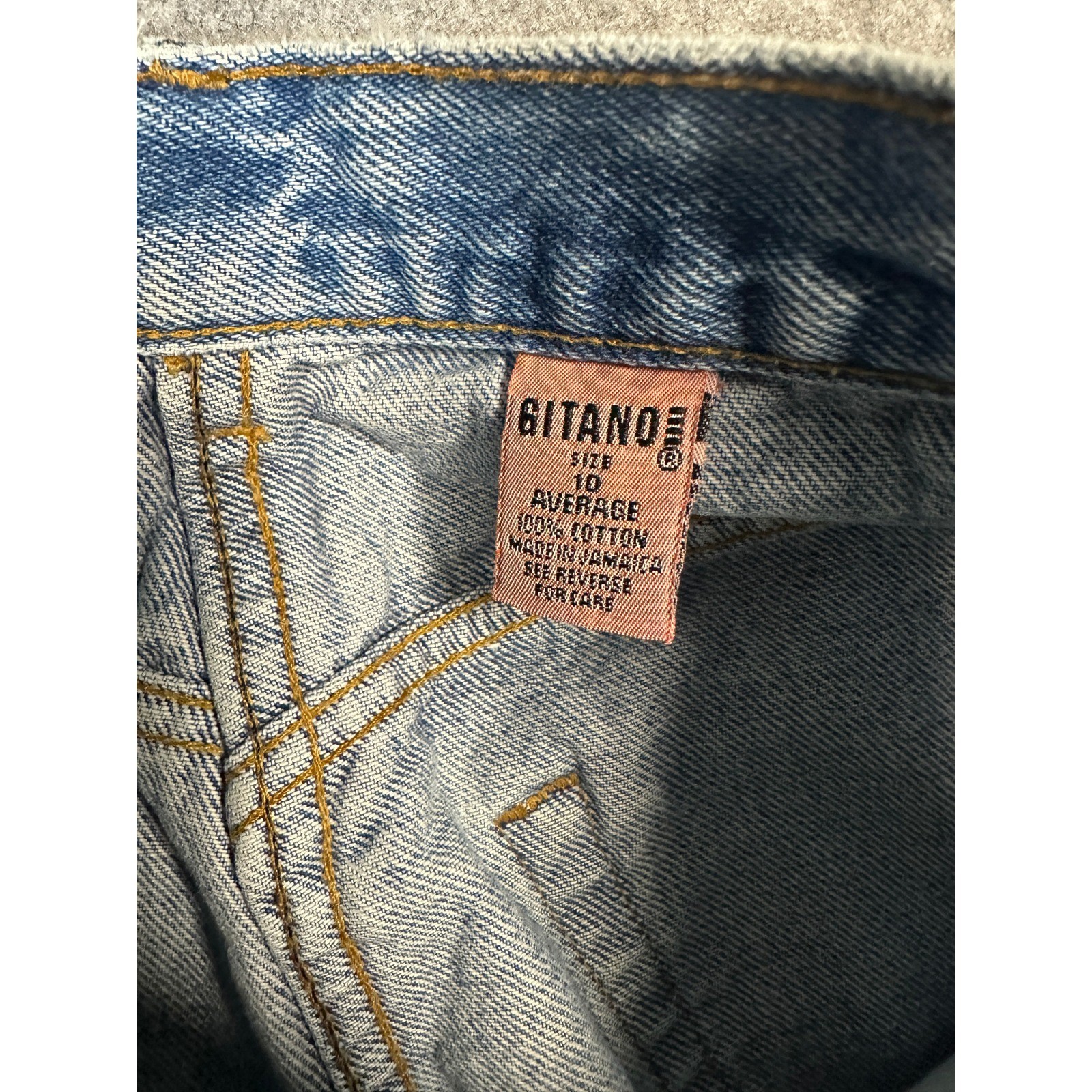Gitano P.S. Gitano High Waisted Jeans 10 Medium Wash Tapered Leg Cotton Denim