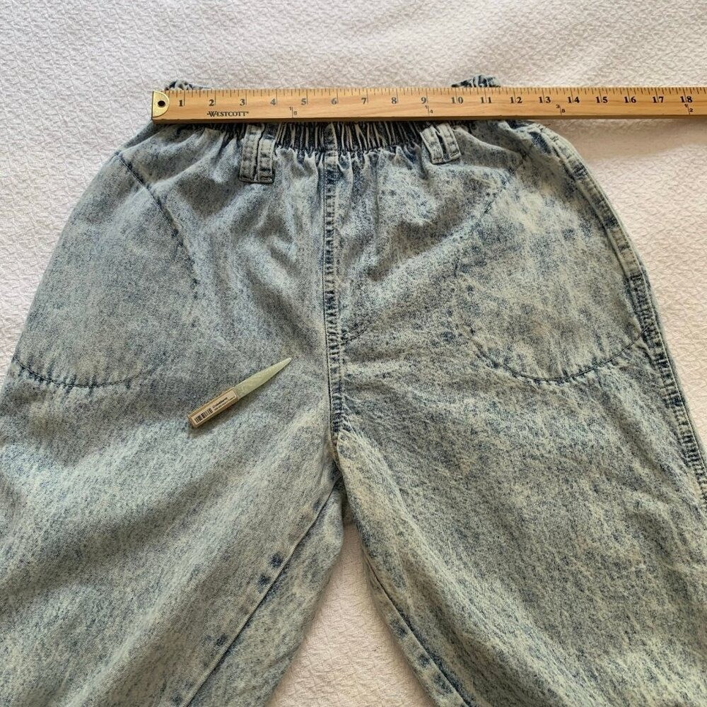 Vintage PS Gitano Acid Wash Jeans Womens 10 Regular High Waist Paperbag 80s 90s