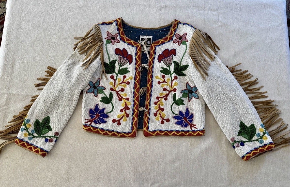 Hairston Roberson Museum-Quality Fully Beaded Native American–Style Jacket XS-S