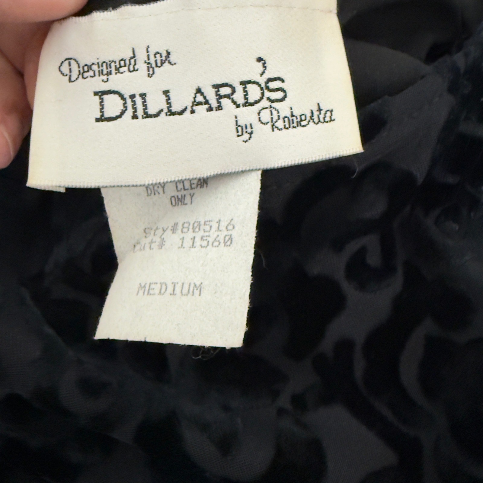 Vintage Black Burnout Velvet Floral Dress 90s Y2K Medium Whimsigoth Romantic