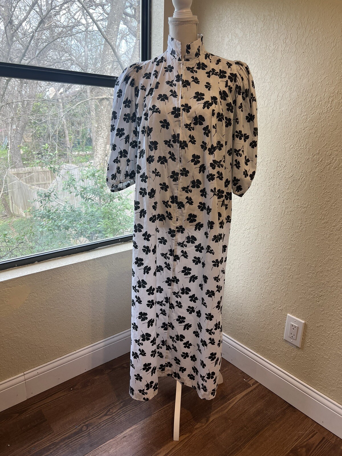 VTG DESIGNER DAVID BROWN CALIFORNIA SZ P Long House Dress ROBE USA