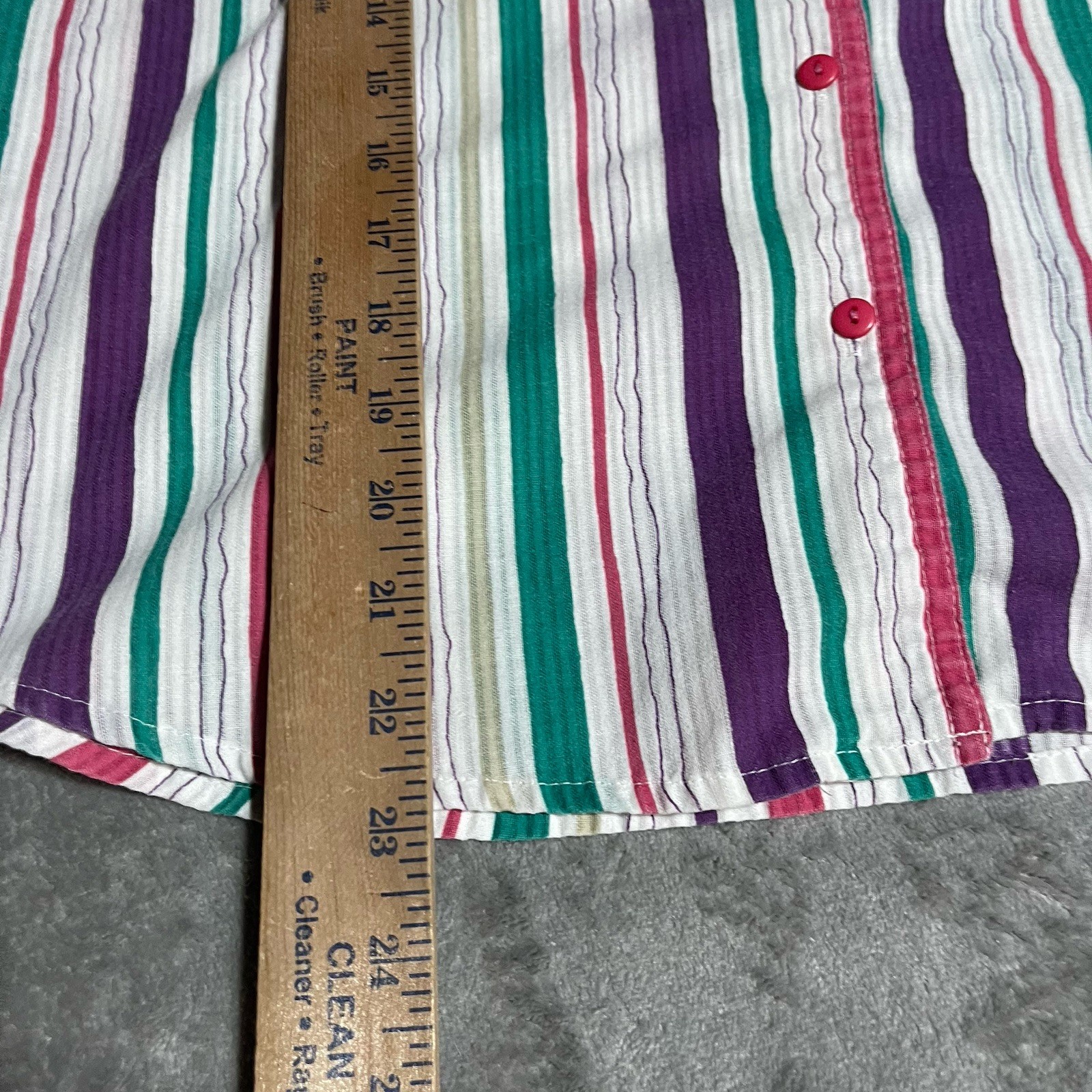 Vintage Picket & Post Shirt Womens Small Striped Button Up 80s Retro