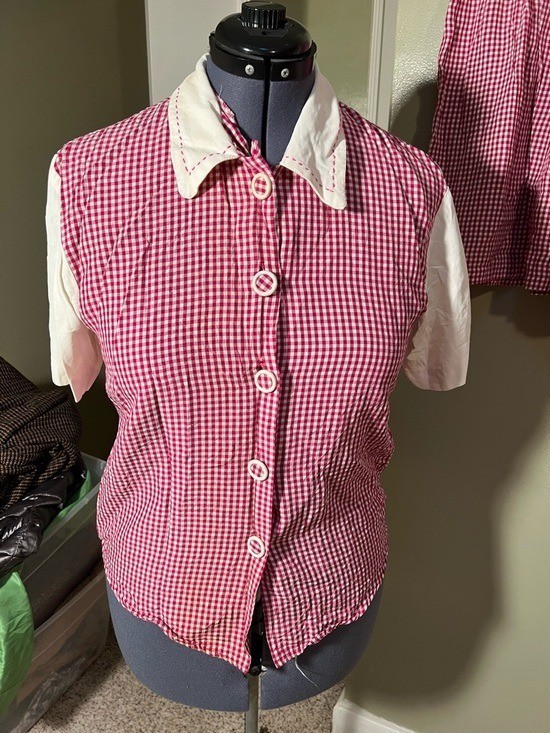 Vintage Sophisticates by Jonathan Martin Women&rsquo;s Skirt Set Pink White Gingham