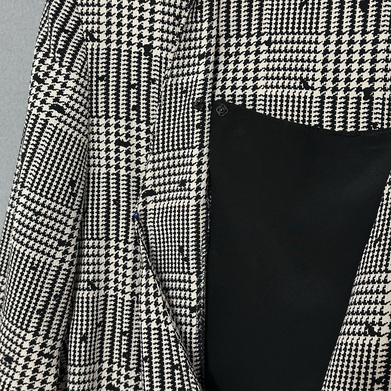VTG 80s ACT II Women Suit 12 Ivory Houndstooth Check Plaid Power Classic Office