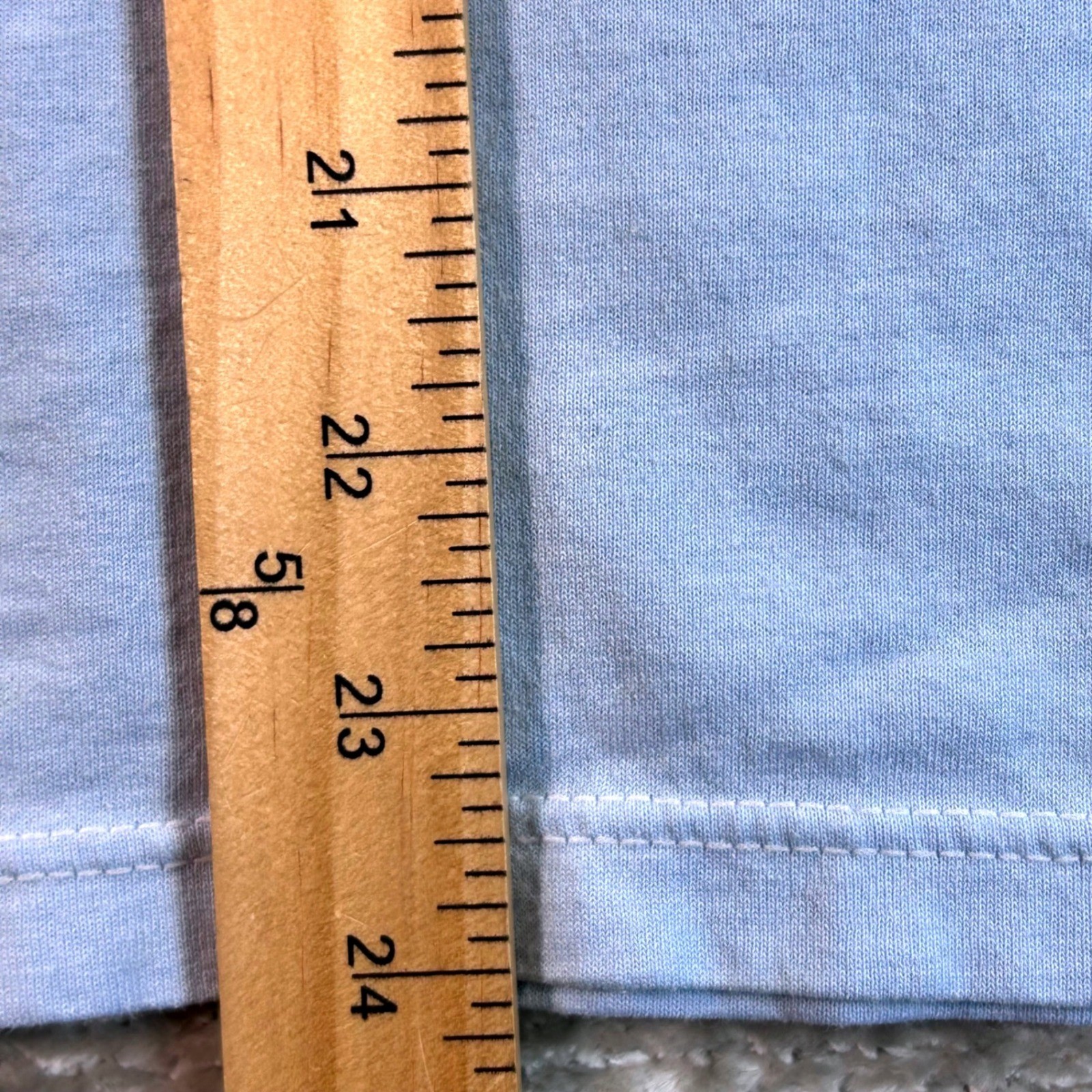 Vintage Soffe Shirts Ringer Tee Light Blue Surfing Graphic Made in USA Small
