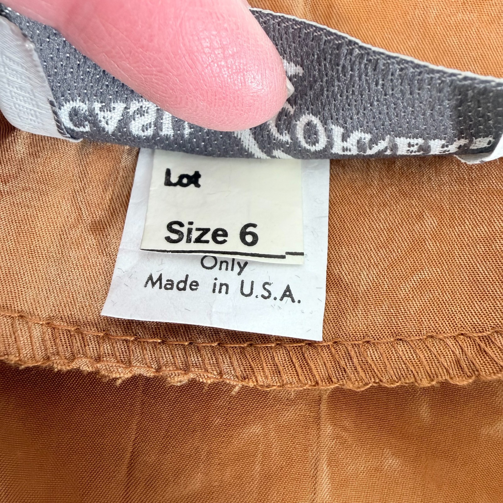 Casual Corner Vintage 90s 100% Rayon Copper Brown Sueded Blouse Made in USA 6