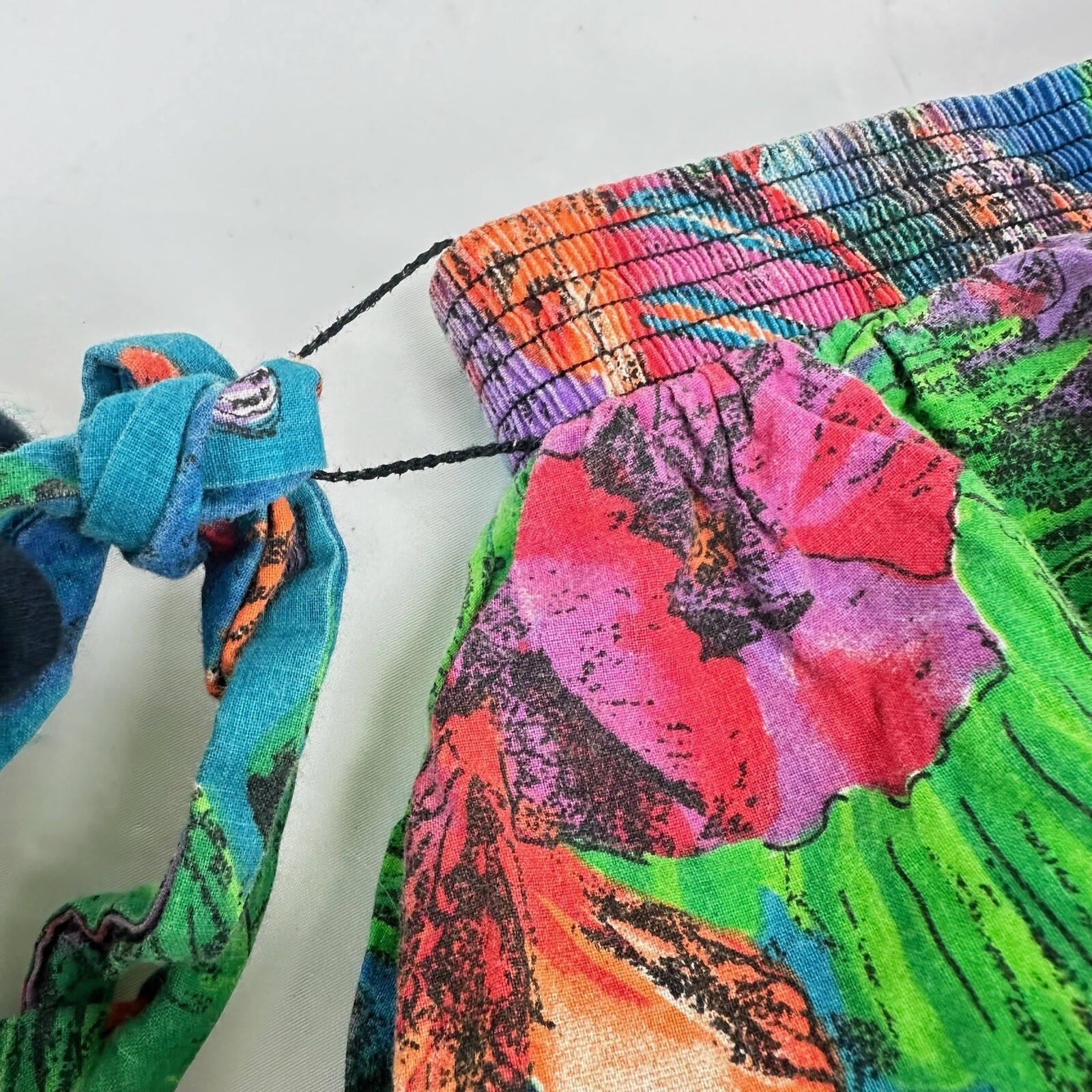 Connections Related Separates Hawaiian Tie Front Shirt Shorts Set Sz L Colorful