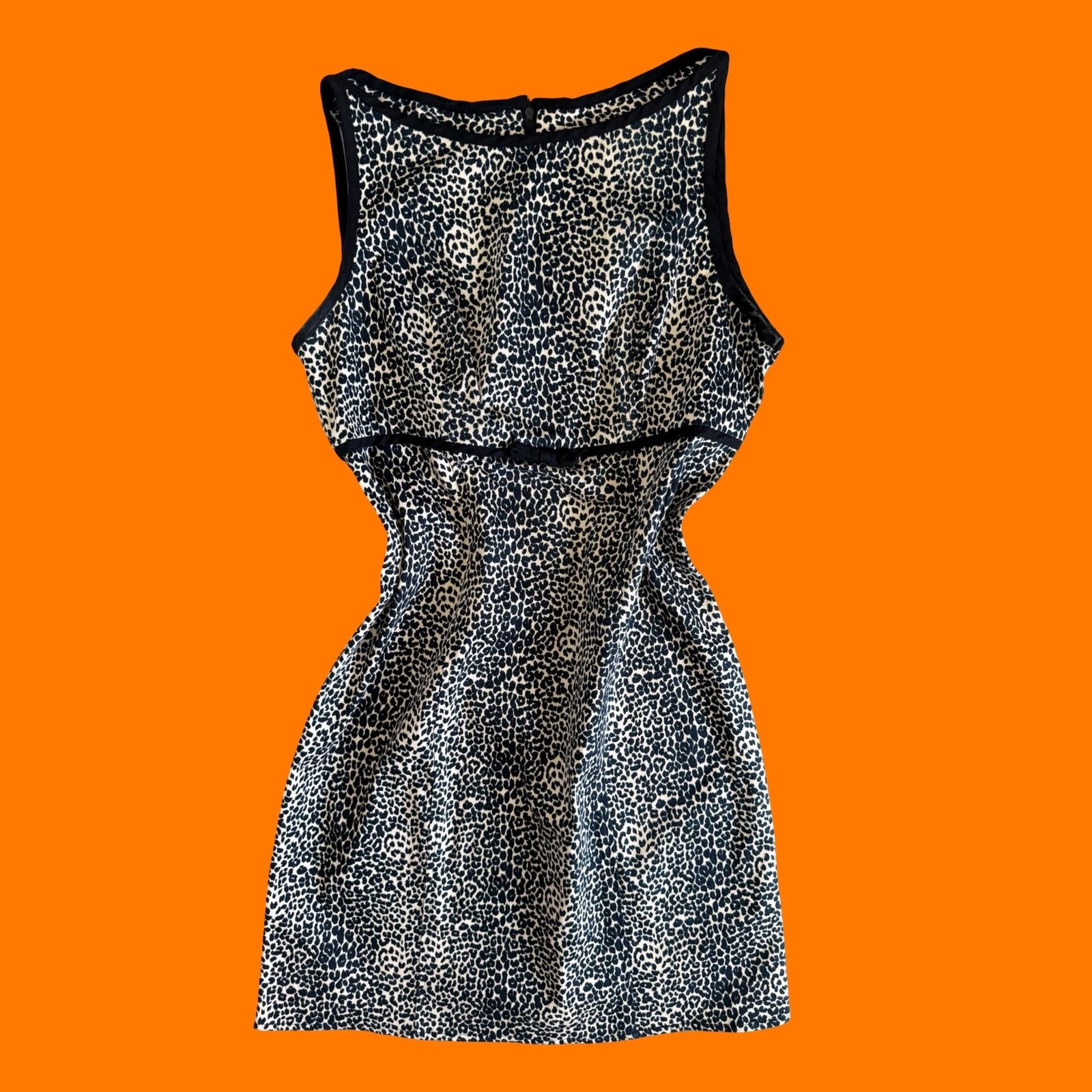 90&rsquo;s vintage leopard print bodycon mini dress Size 10 california concepts