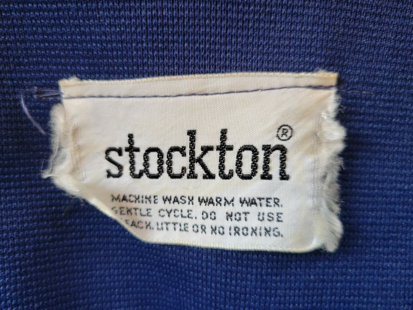 Vintage Stockton Navy Blue Long Button Down Front Vest 36&Prime; Bust