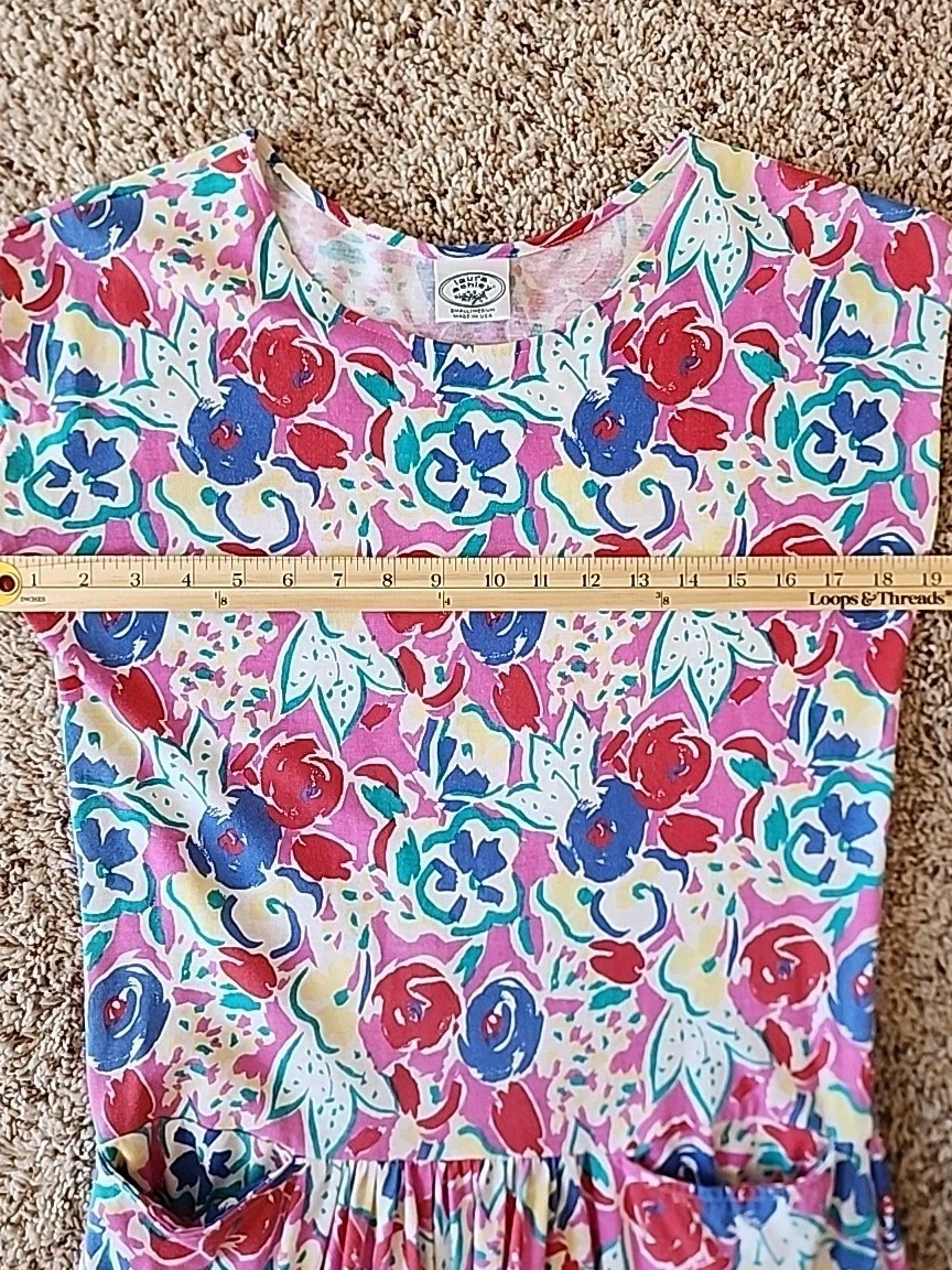 Vintage Laura Ashley Dress Womens Size S/m Floral Cottage Core Midi Pockets