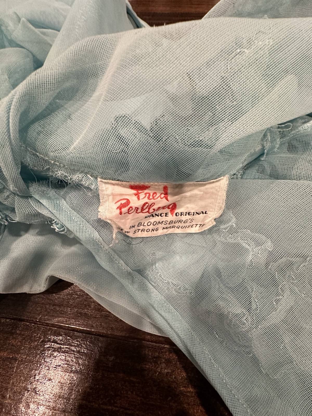 Rare 1940s Fred Perlberg Pale Blue Party Dance Gown XS/S – COSTUME OR REPAIR