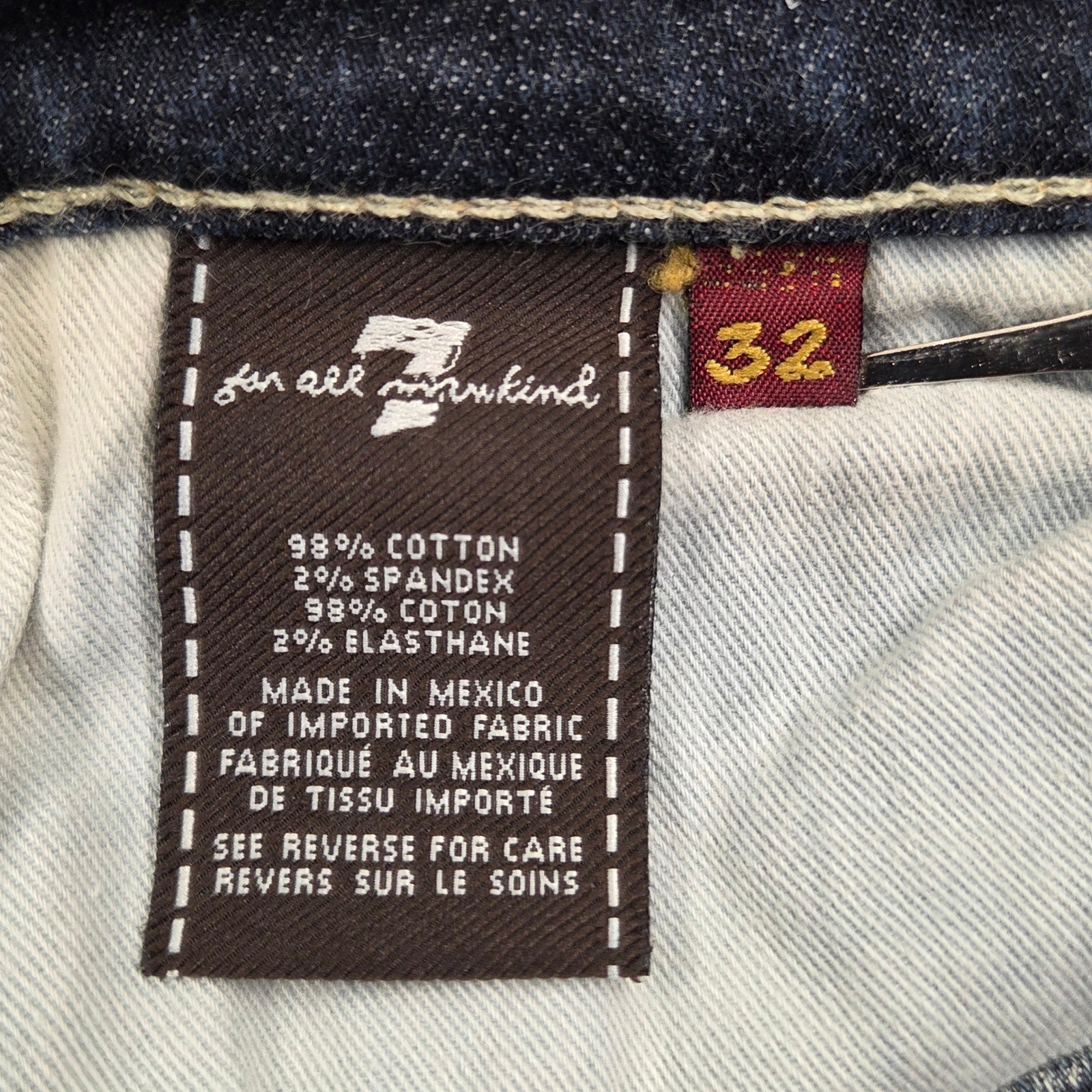 7 For All Mankind A Pocket Bootcut Jeans Dark Wash Blue Denim Womens 32×28.5 Y2K
