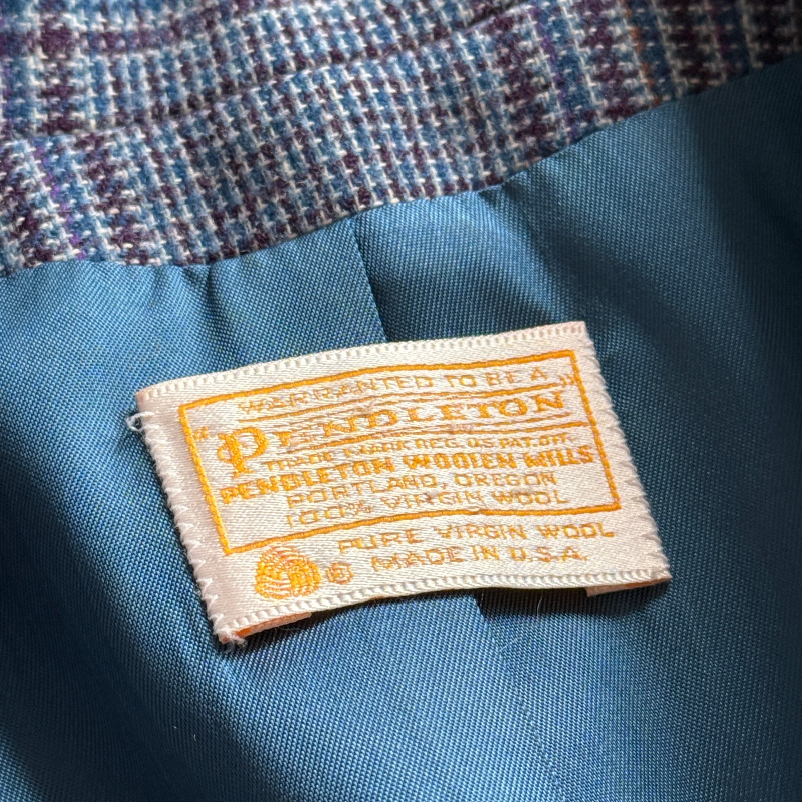 Vintage 1970&rsquo;s Pendleton Virgin Wool Plaid Blazer – Womens 10/Small – ILGWU
