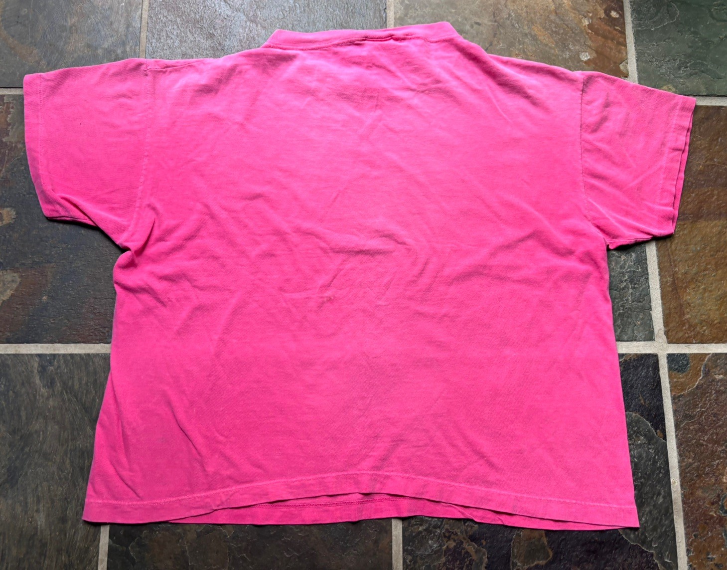 90s Vtg PINK Oversized BOXY Harbor side Graphic Tee.one Size/unisex