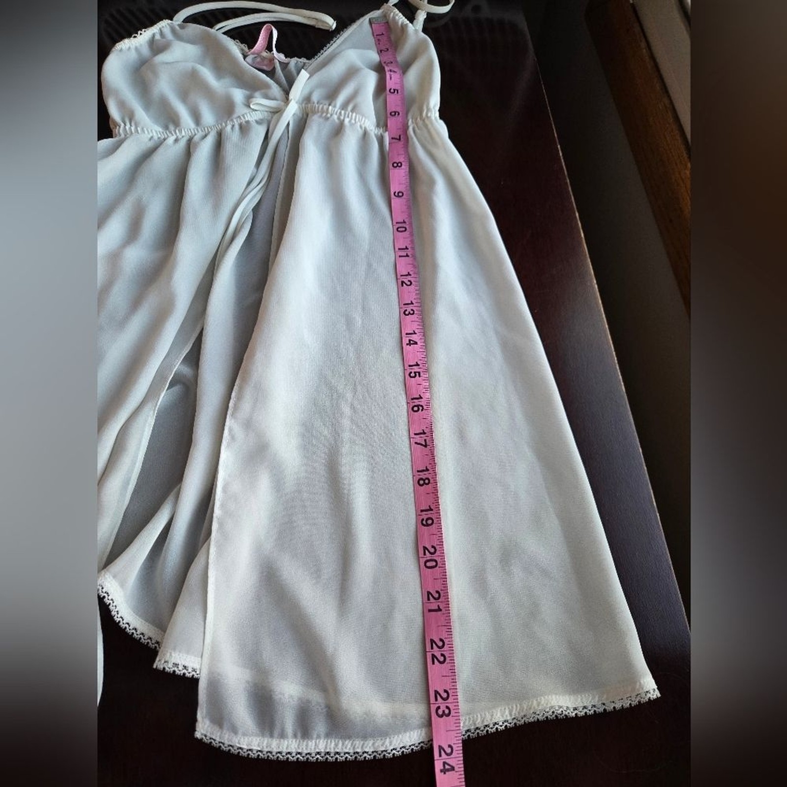 VTG Victoria’s Secret Pink Label Sheer White Babydoll Chemise Nightie – XS
