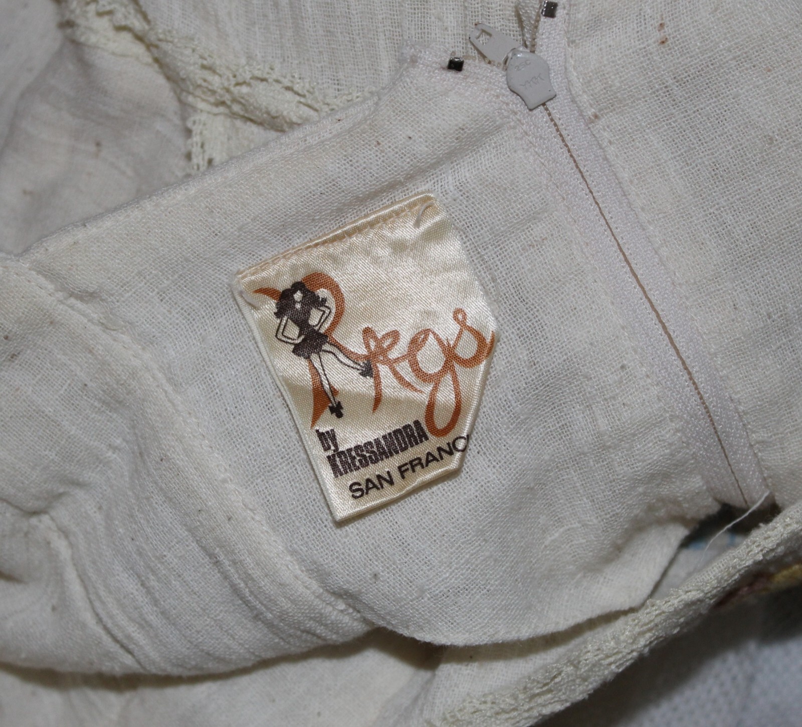 1970s Rags Kessandra San Francisco Boho Hippie Gauze Maxi Dress XS 0 2 4