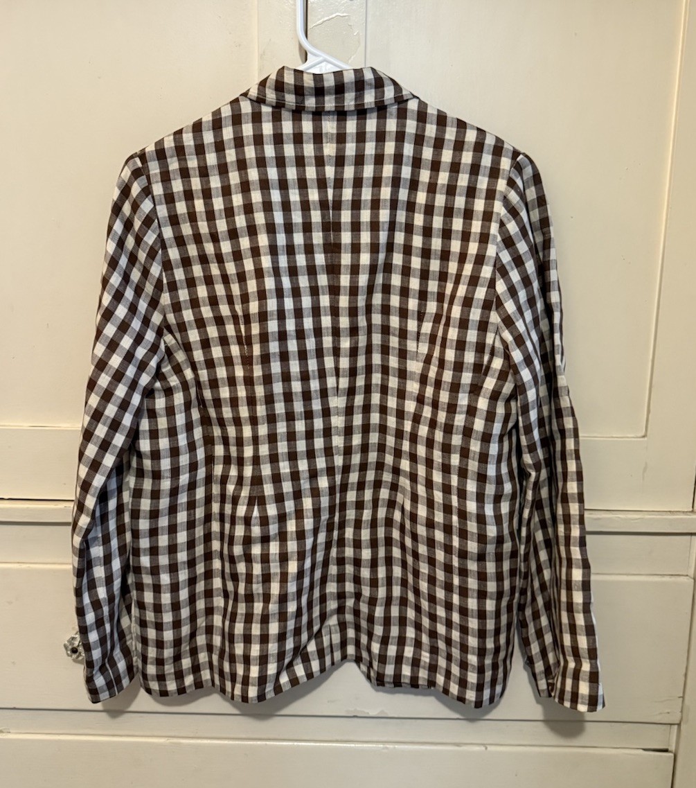 1980s Vintage Celine Linen Blazer Jacket M