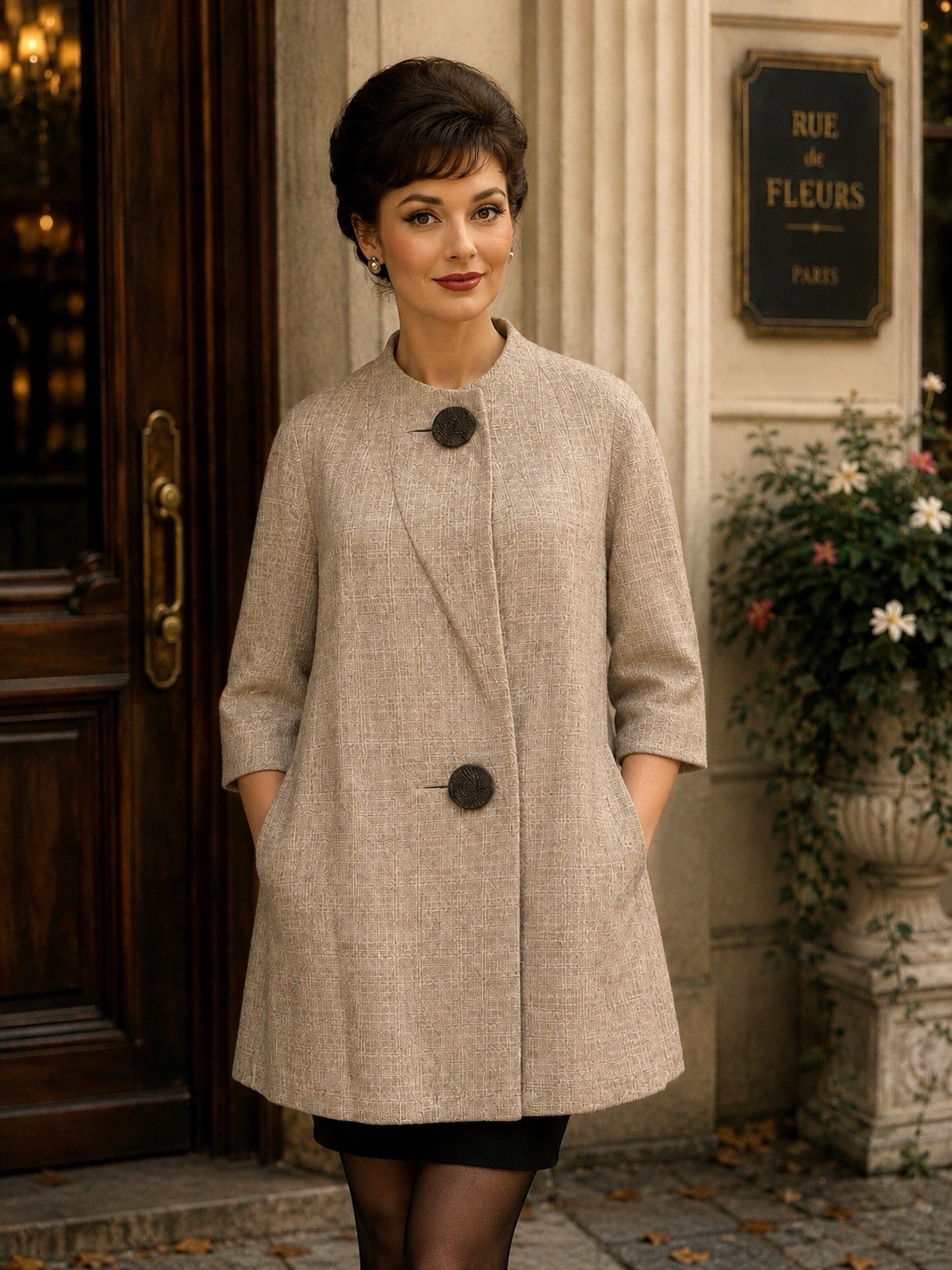 Vintage 50s 60s Women Wool Lined KENNIE original Union Tag Great Condition Coat