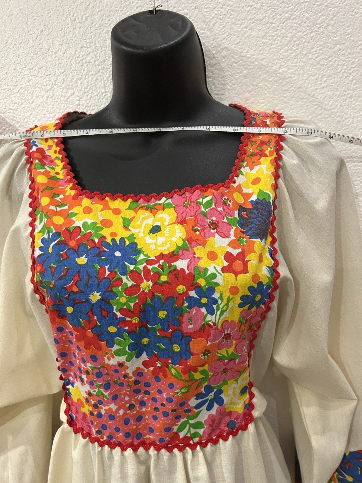 Deadstock Vintage 60s Great Entertainers Sears Floral Boho Hippie Tunic Dress S