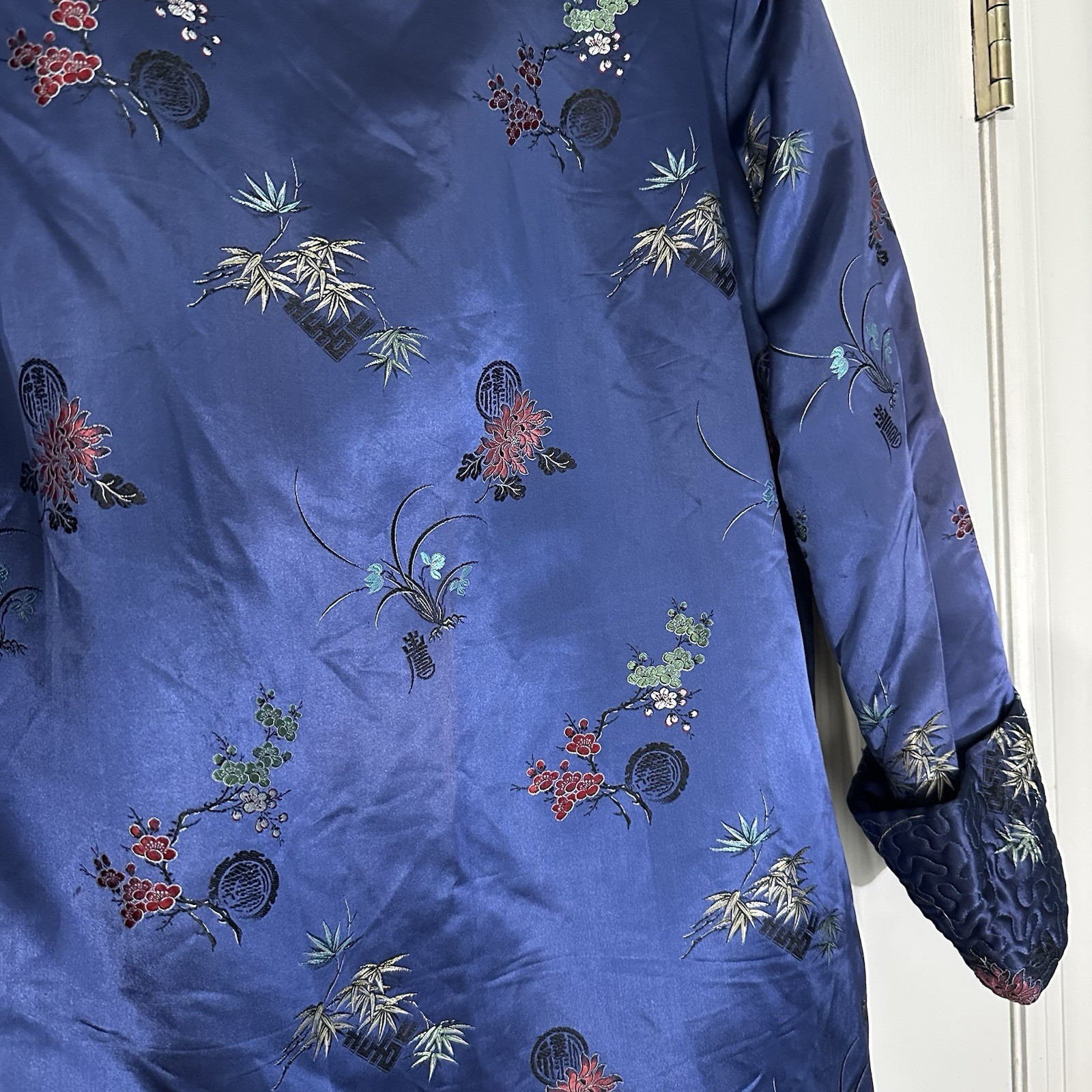 Kimono Robe Pockets, Blue ,Tailored Saigon Vietnam War Vintage 1966 Dress