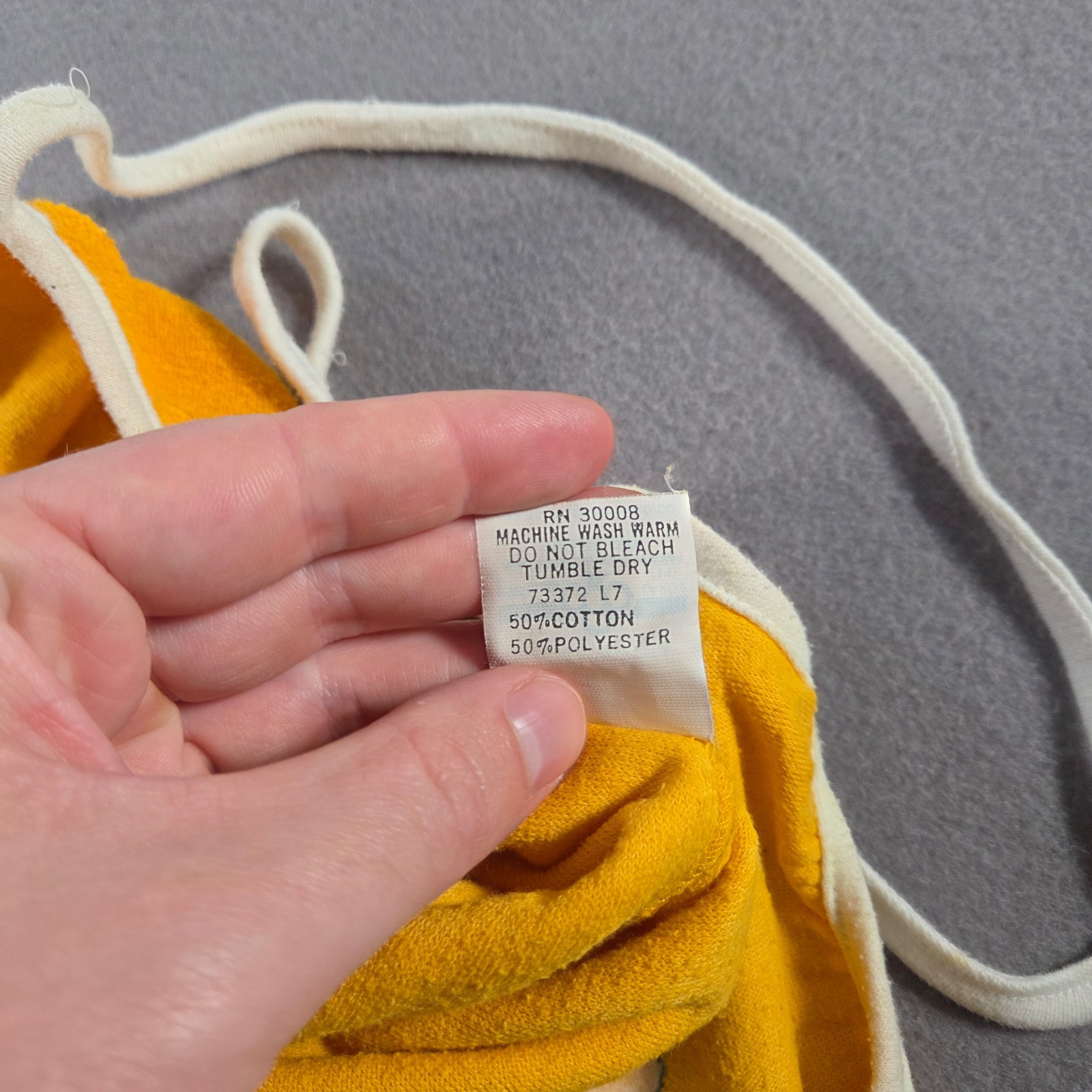Vintage Sears Top Womens Small Yellow Terry Cropped Tank Heart Spaghetti Strap