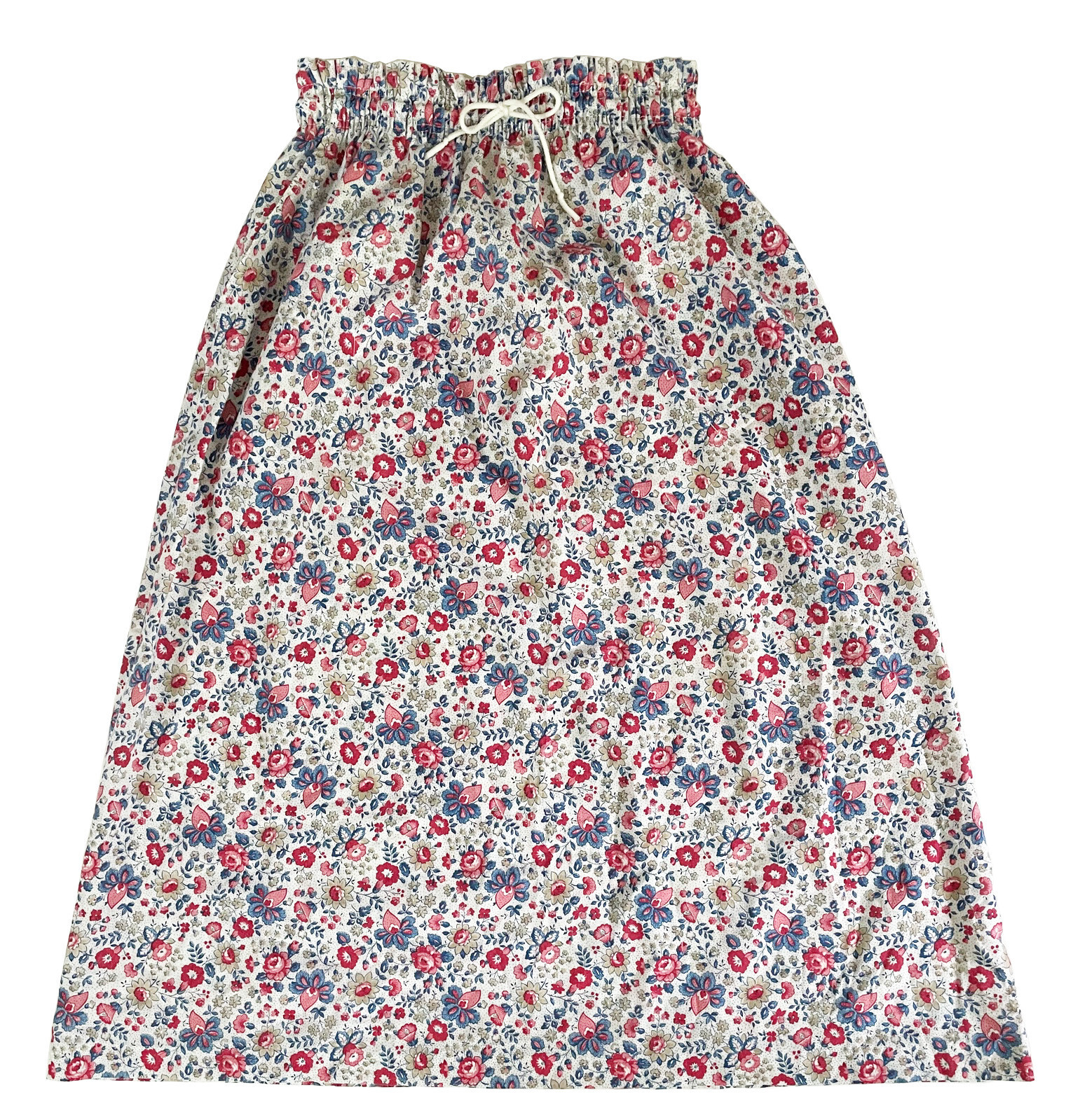 PICKET and POST Midi Skirt Vintage Cotton-Poly Blend Floral Print Size 8