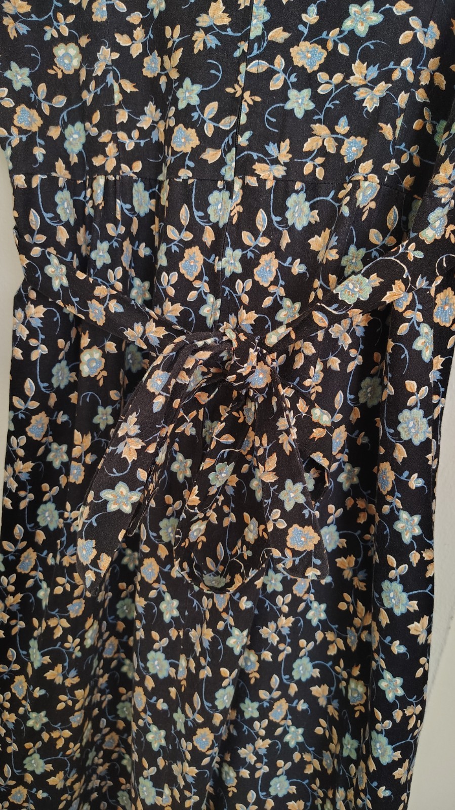 Vintage Gilead Floral Maxi Dress 1970&rsquo;s Bell Sleeves Women&rsquo;s Full Length Medium