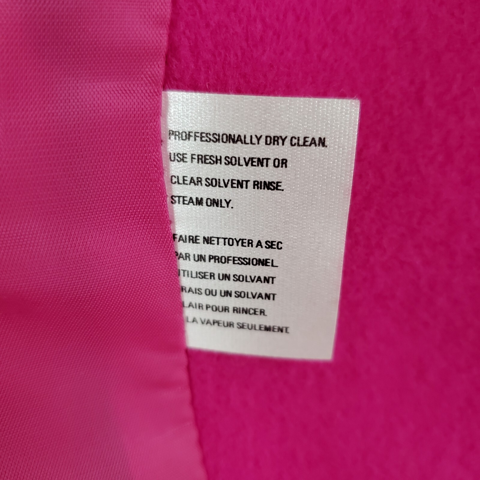 VTG EDDIE BAUER USA Size Large 100% Wool Womens Pink Shawl Barn Chore Coat