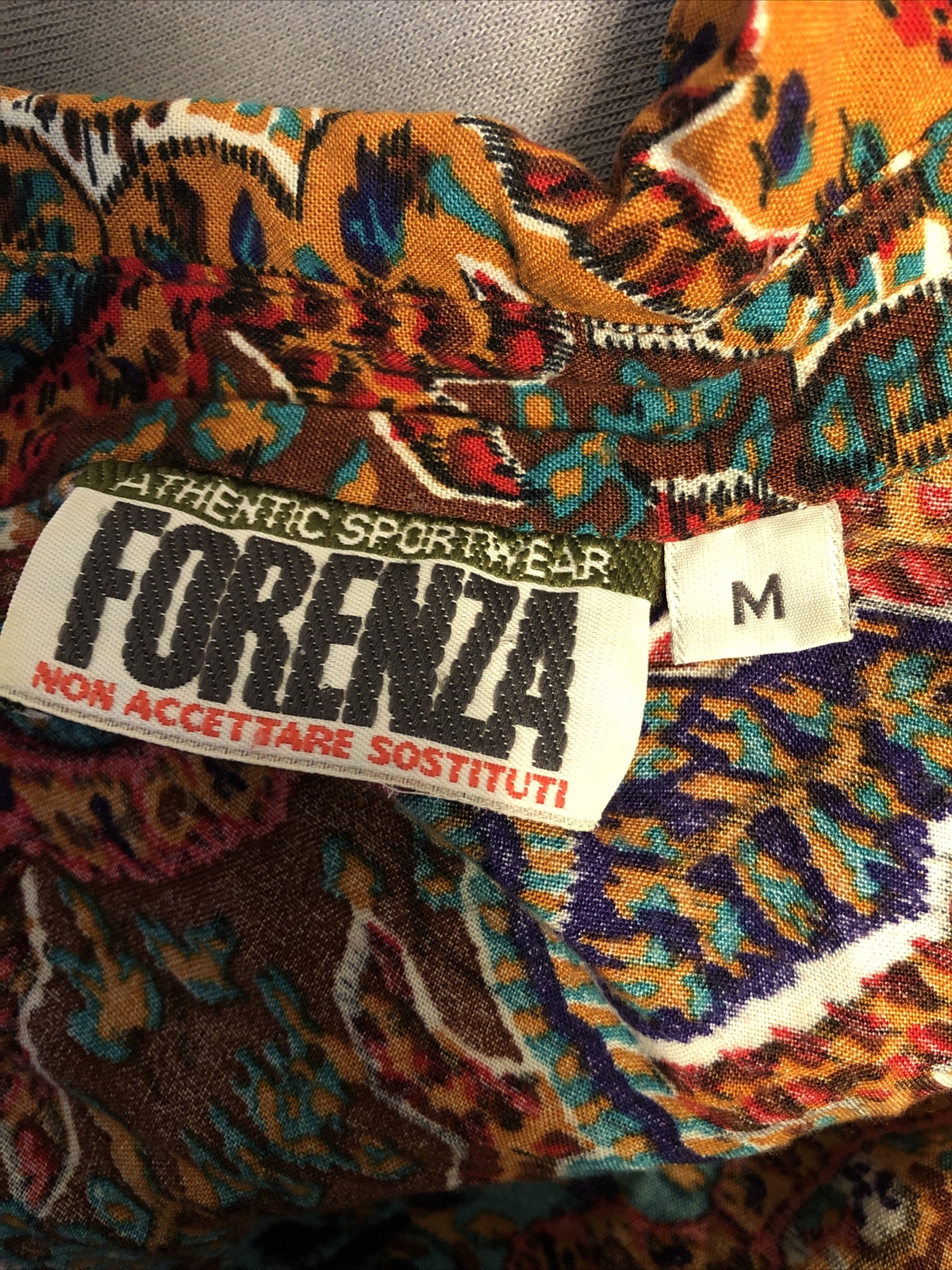 Vintage Forenza Paisley Dress Size M in Brown/Copper/Turquoise w/Shoulder pads