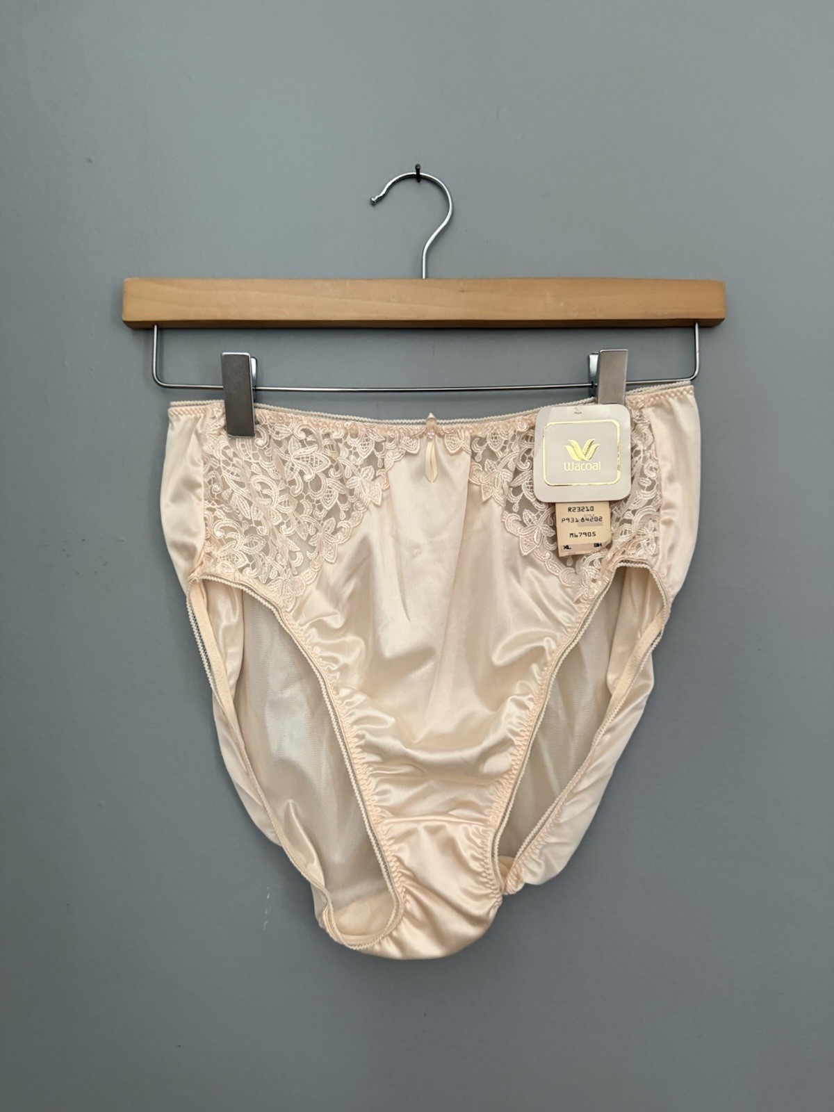 Vtg NWT WACOAL 84202 Blush High Waist Underwear, Lace, Satin, Pearl, Nordstrom