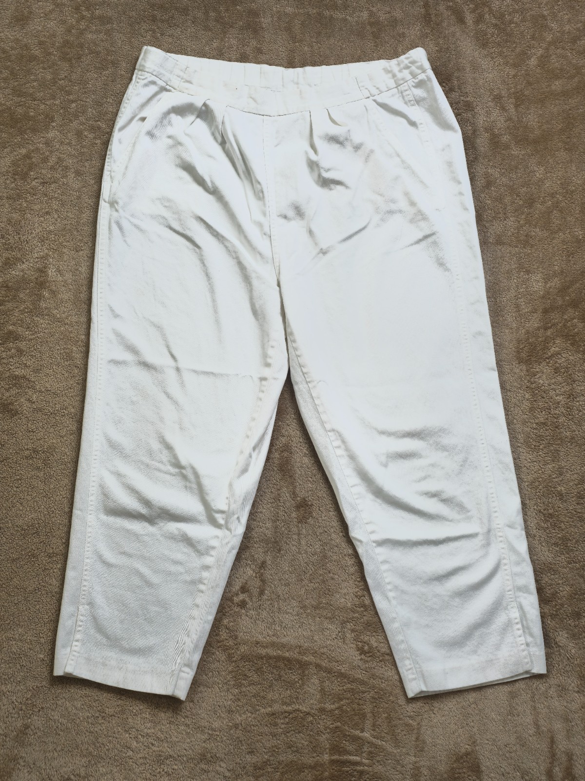 Vintage 1970s White Banana Republic Made in U.S.A. 100% Cotton Pants Size L