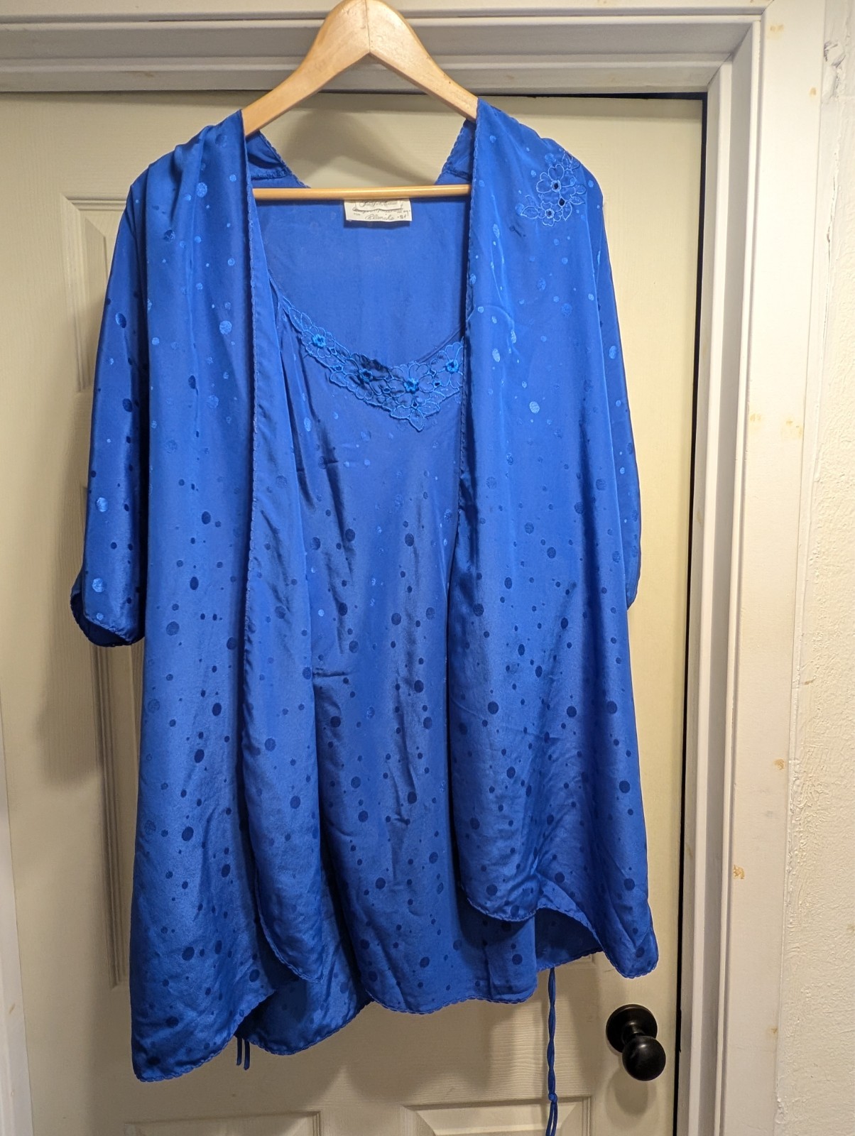VTG RARE 1990s Saks Fifth Avenue Blanche By Ralph Montenero Nightgown & Robe S