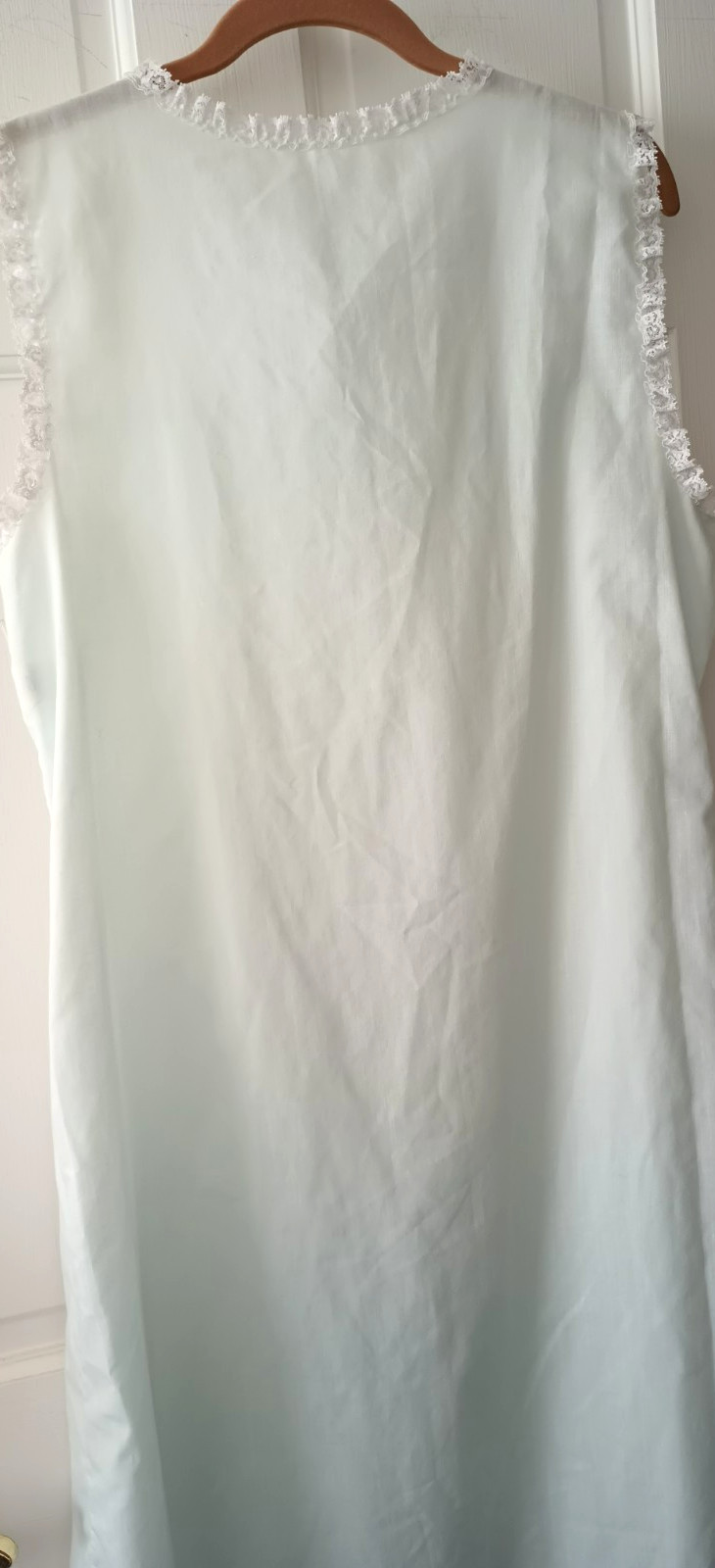 Vtg Sears Nightgown & Robe Set Powder Blue Modest Feminine USA Made Medium