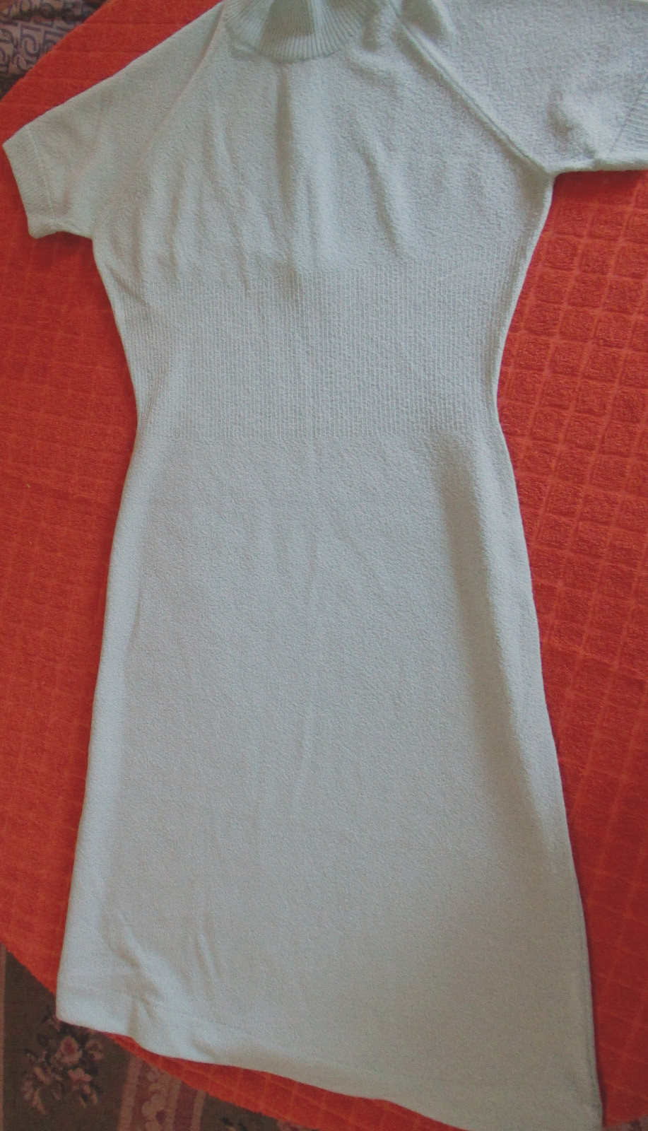 Talbott Travler Full Fashioned Dacron Polyester Dress Stretch Knit -S 8 Aqua VTG