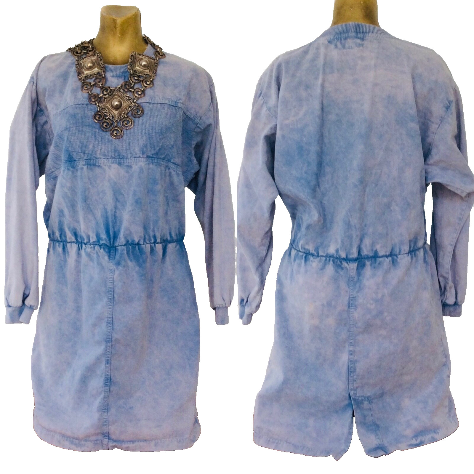 Vintage 80’s CHEROKEE Denim Chambray SLOUCHY DRESS Size 12