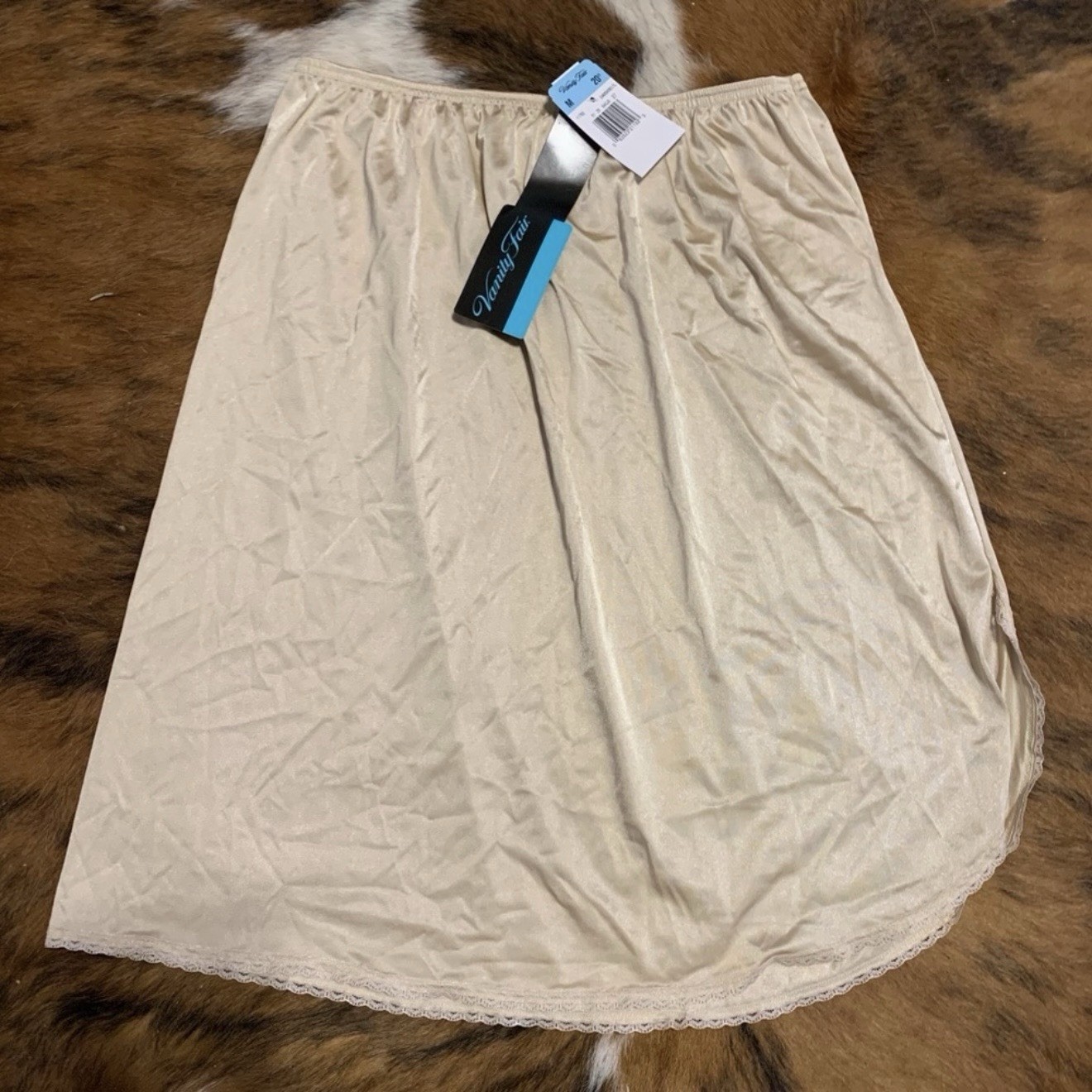 Vanity Fair Nude Skirt Slip with Side Slit