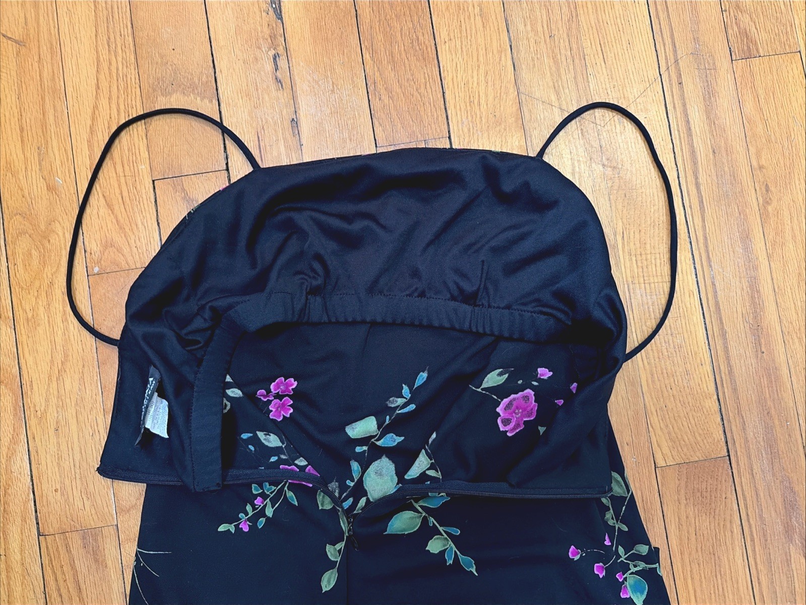 Vtg 90s Adrianna Rachel Kaye Vamp Goth Punk Dark Floral Jewel Slip Dress SZ 4P