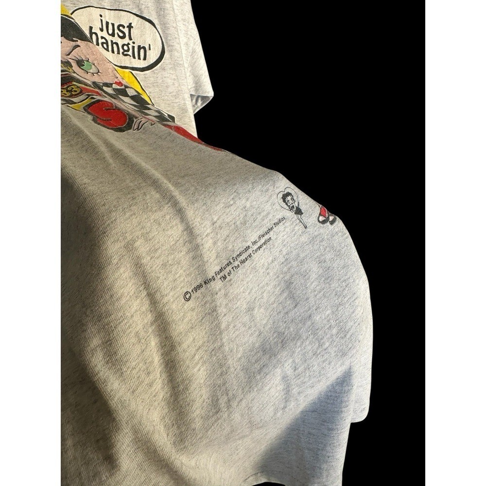 Vintage 1996 Anvil Fleischer Studios Betty Boop Rockabilly Sleep Shirt One Size