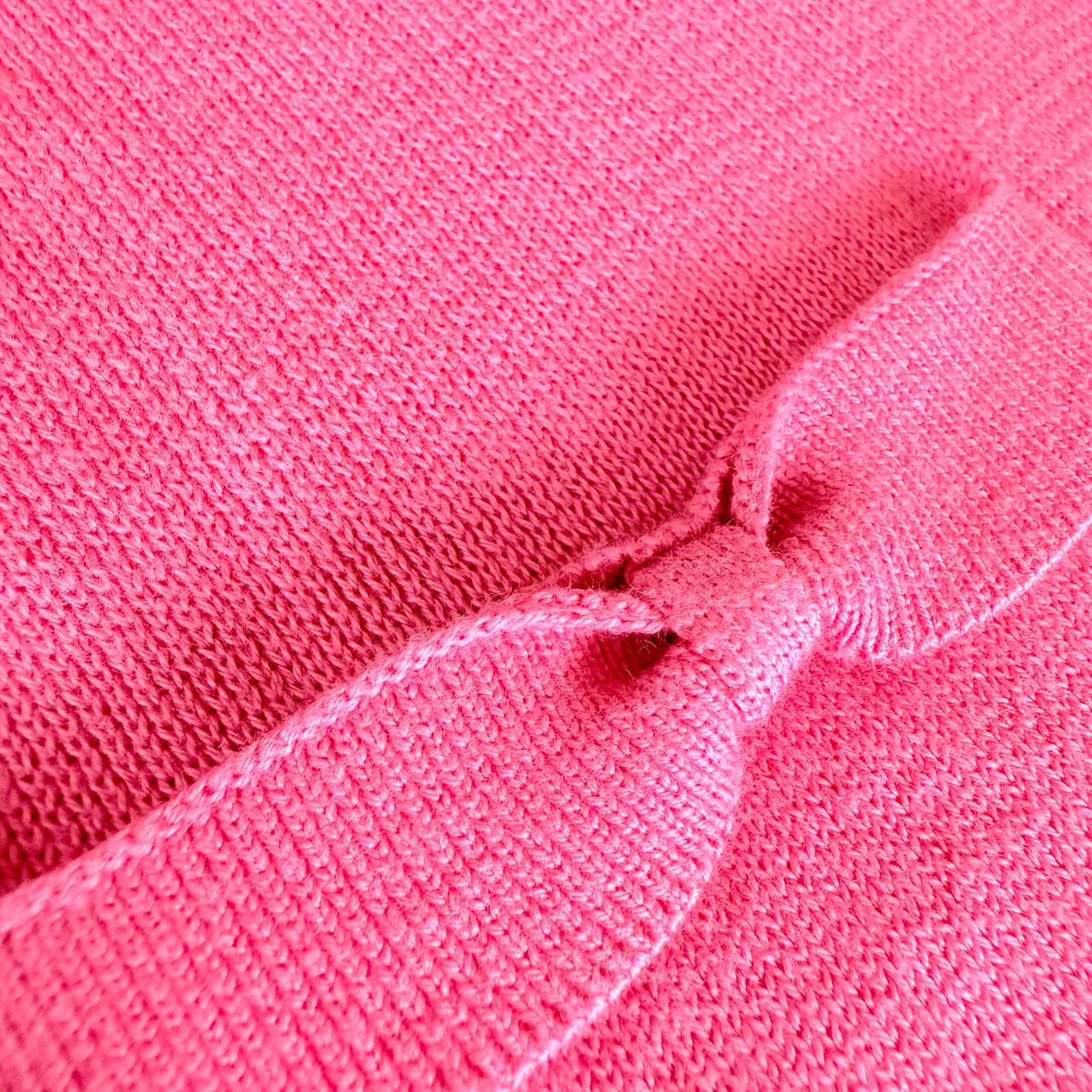 VTG Harold&rsquo;s Pink Bow Collared Twee Cotton Sweater Cardigan Size L