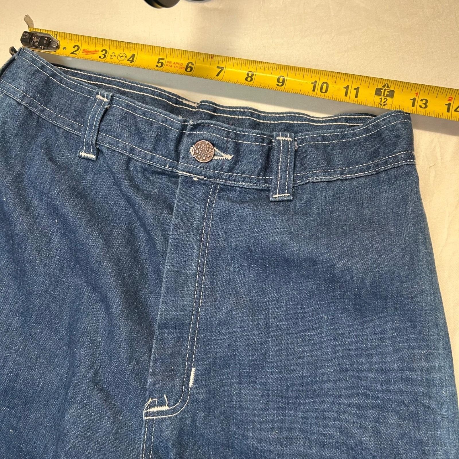 Our Bottoms ltd. vintage 1970&rsquo;s high rise denim jeans ribbon pocket detail 26 in
