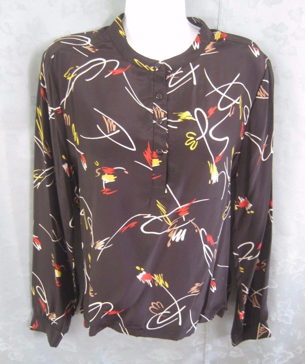 VTG Samantha Beane Blouse Size 13 / 14 « New Wave » Hi Energy Print Pullover Top