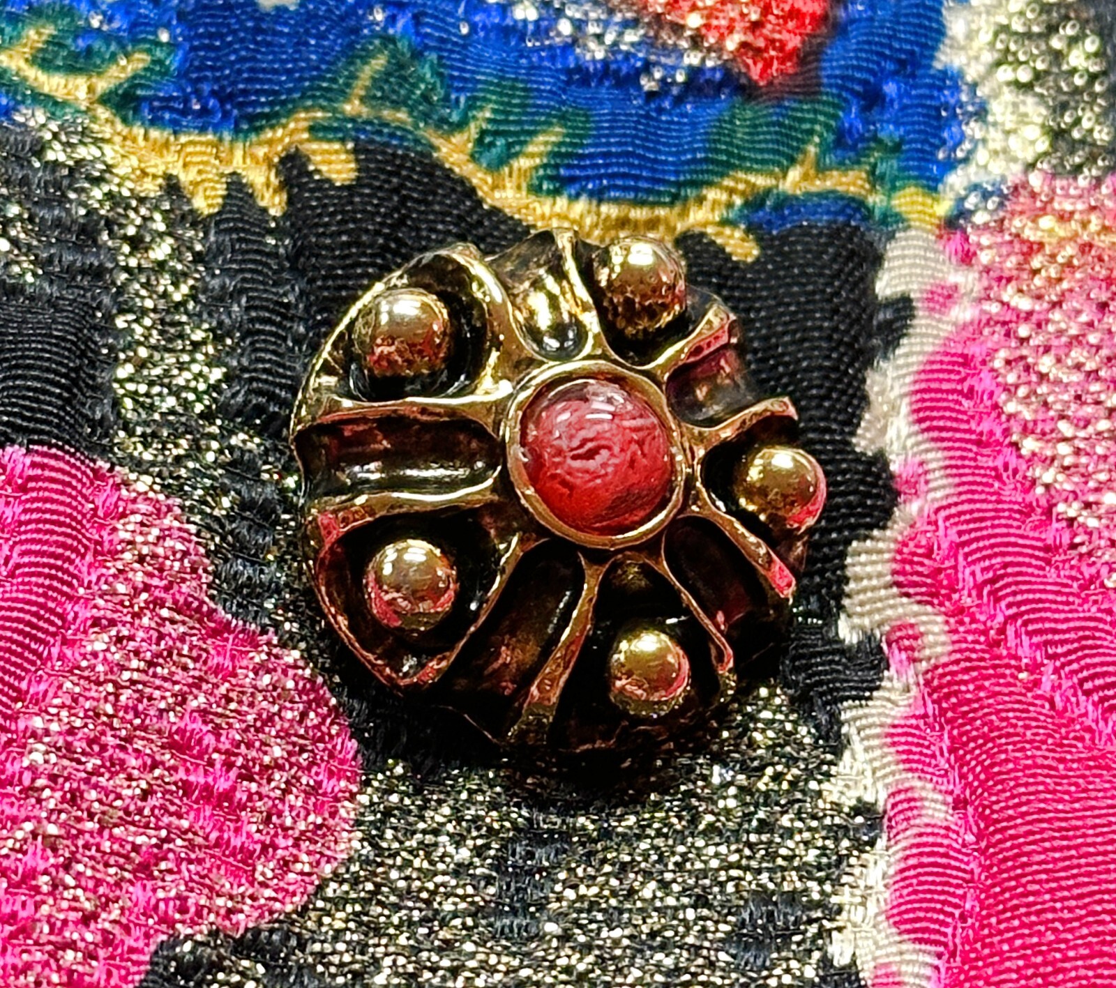 EMANUEL UNGARO Vintage 6 Butterfly Jacket Embroidered Buttons 1990&rsquo;s Small Rare