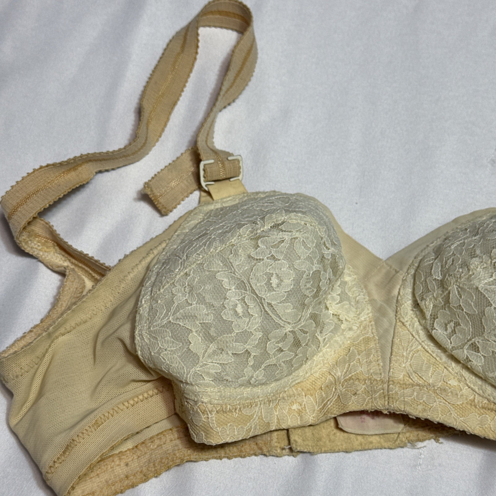 1950’s-1960’s SEARS Bra 32 B Lingerie Hook Back Lace Rockabilly Punk Goth READ