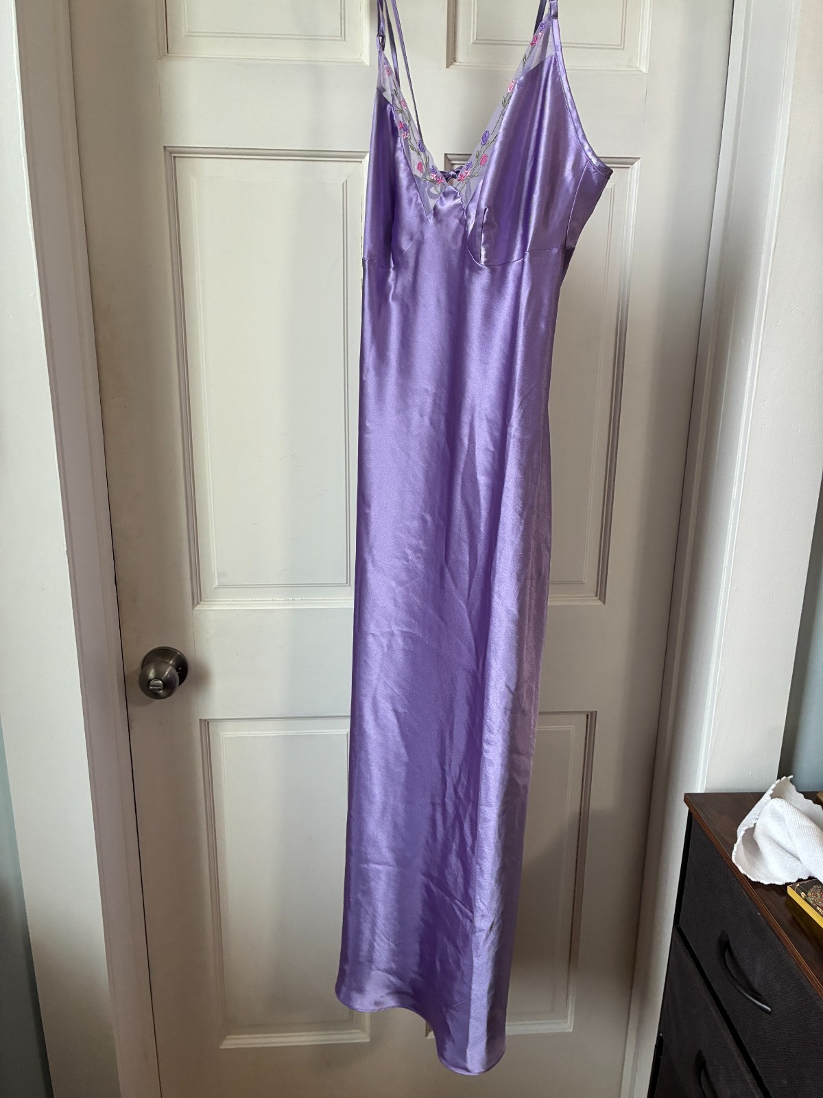 VTG Gilligan & OMalley Slip Lingerie Lavendar Polyester Lace M 54&Prime;
