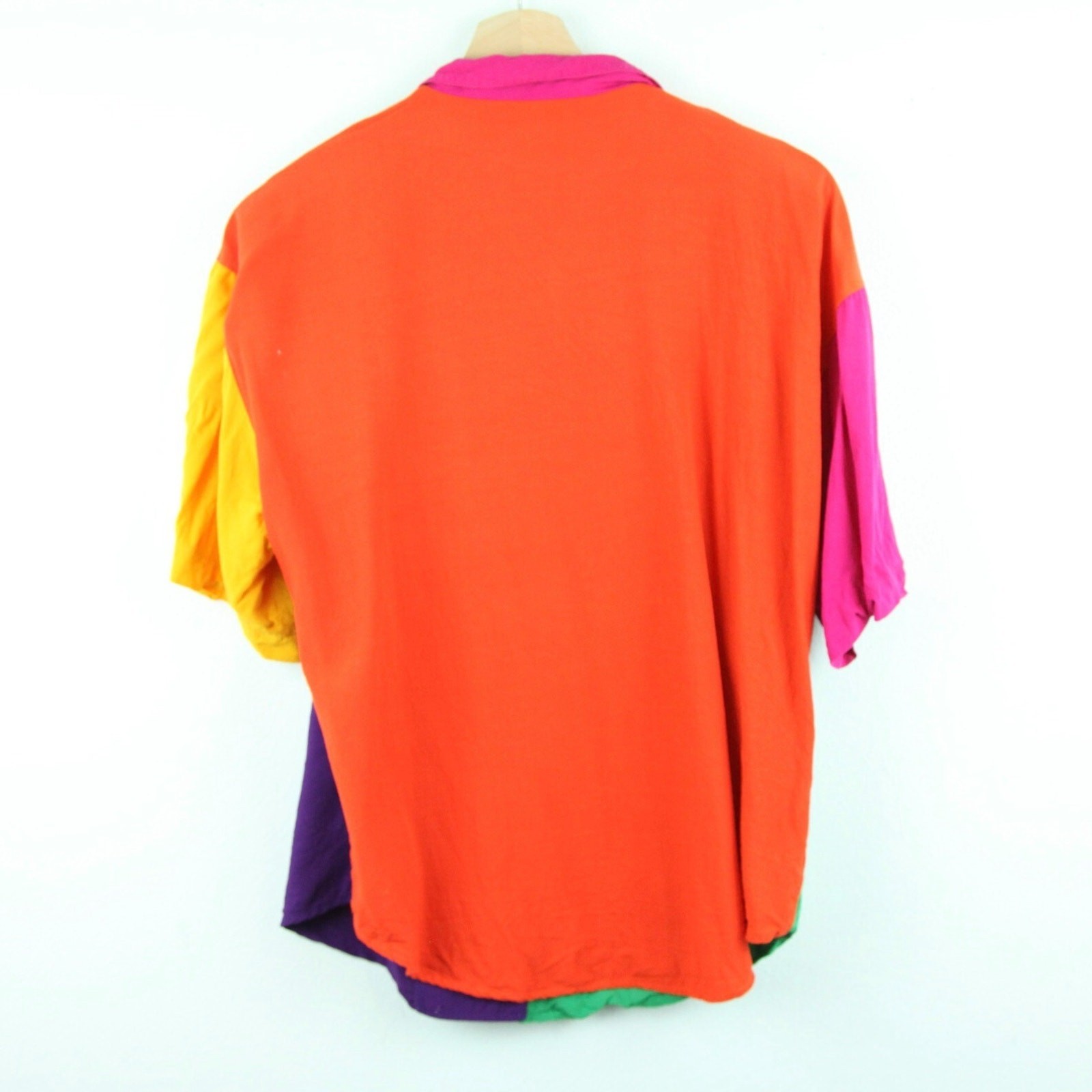 Vintage Large Top Colorblock Multicolor 90s Maximalist Statement Rave Quirky