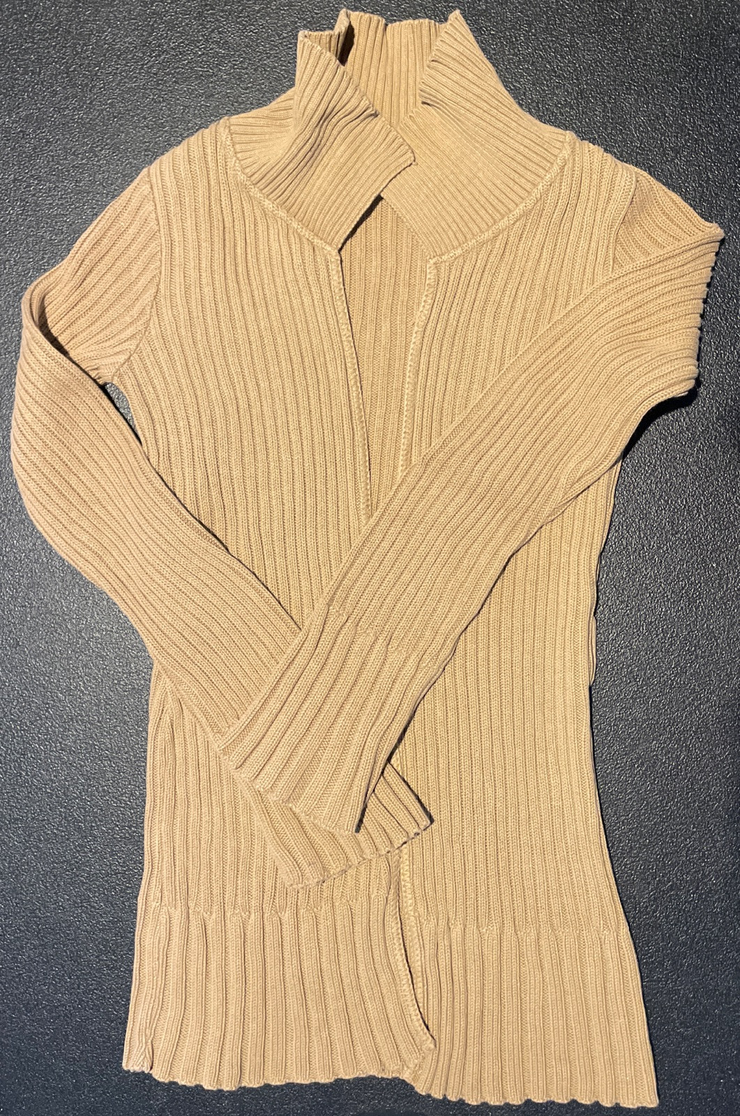 Vintage WET SEAL Top Women’s Tan Long Sleeve VTG Cardigan LS Sweater