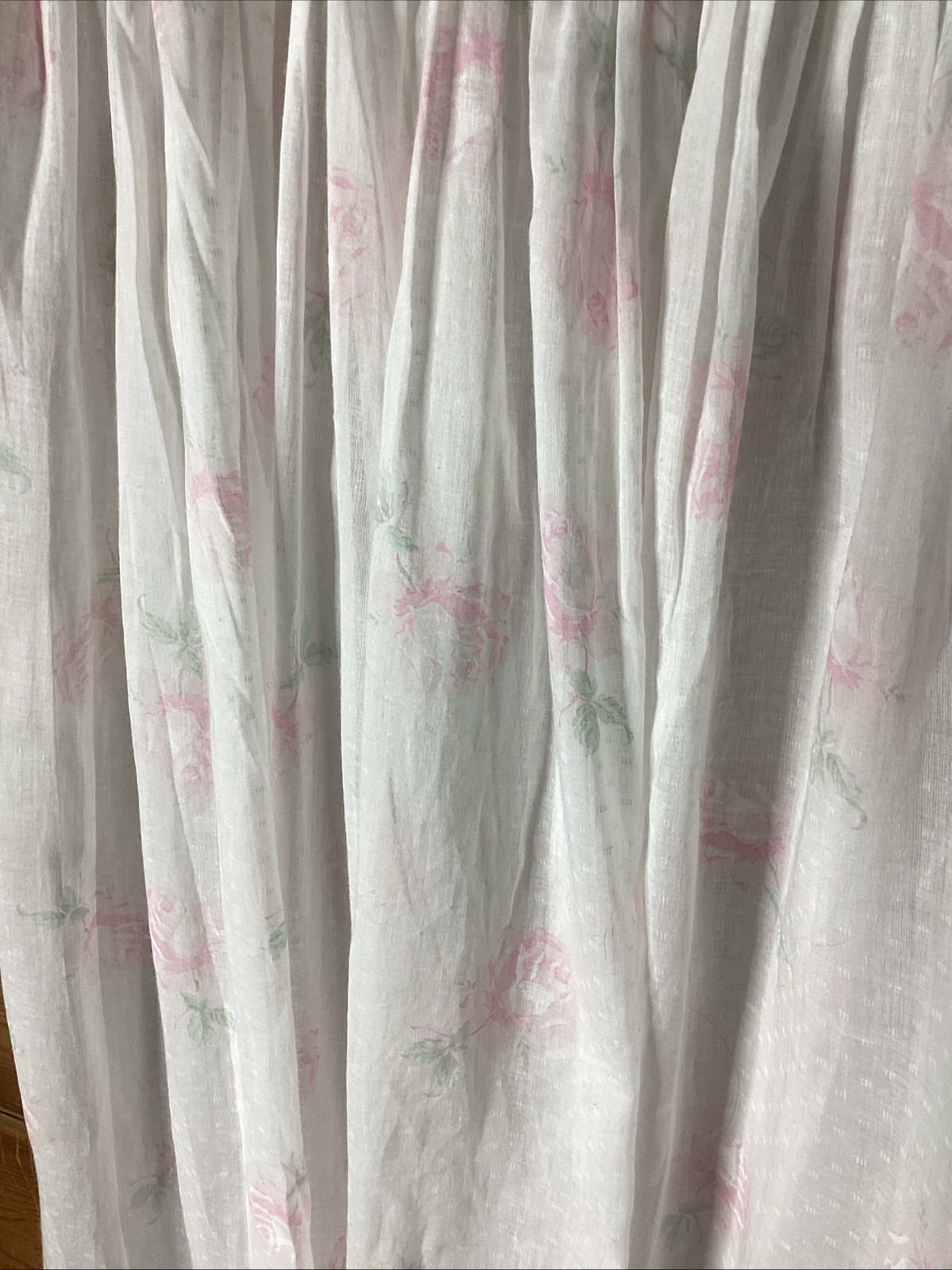 Vtg 85’ Eileen West Queen Anne&rsquo;s Lace Floral Cotton Sleeveless Nightdress PXS