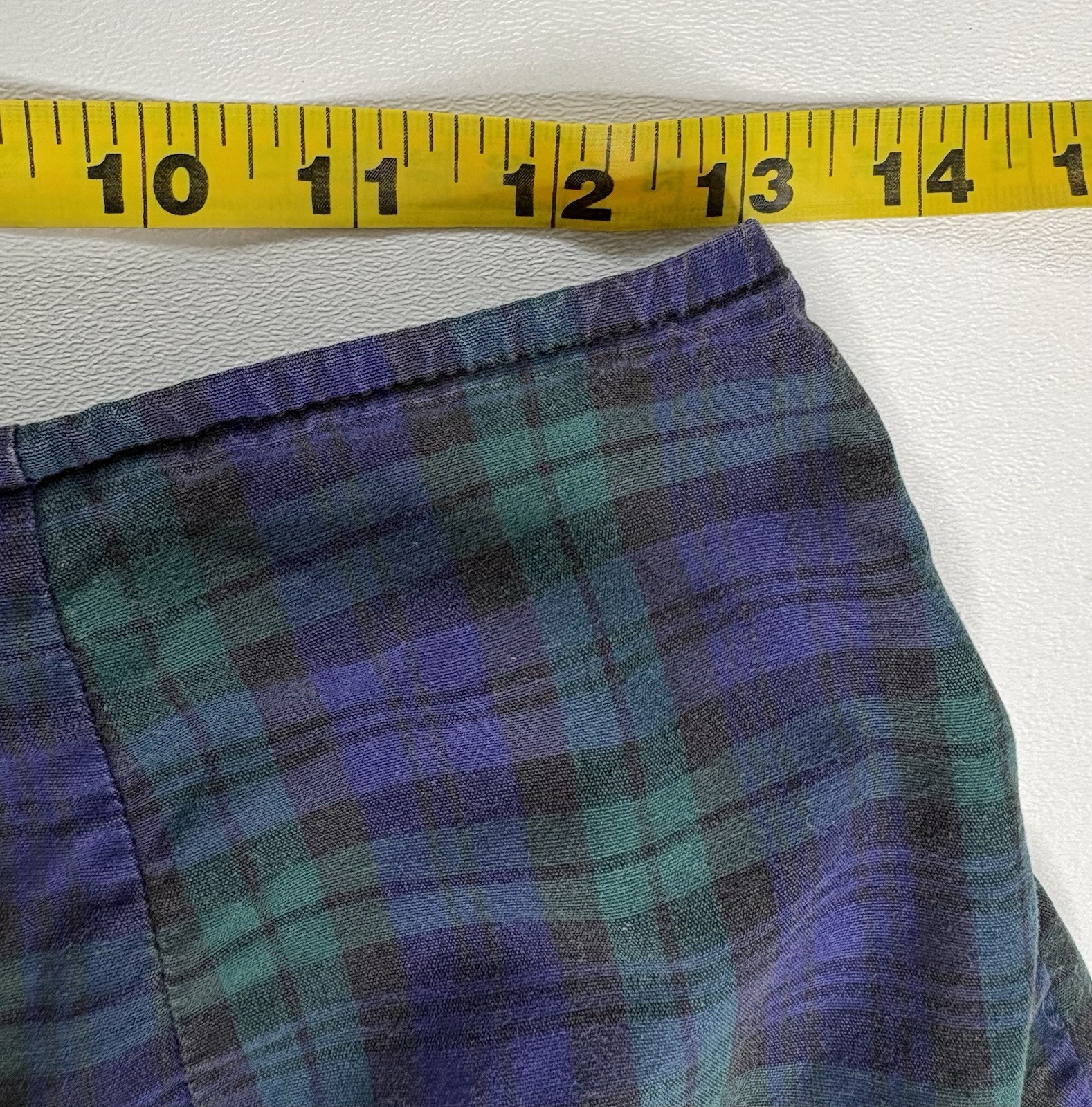 Vintage 1960s Bikini Plaid 2 Piece Swimsuit Sz Small Boy Shorts ILGWU Union Made