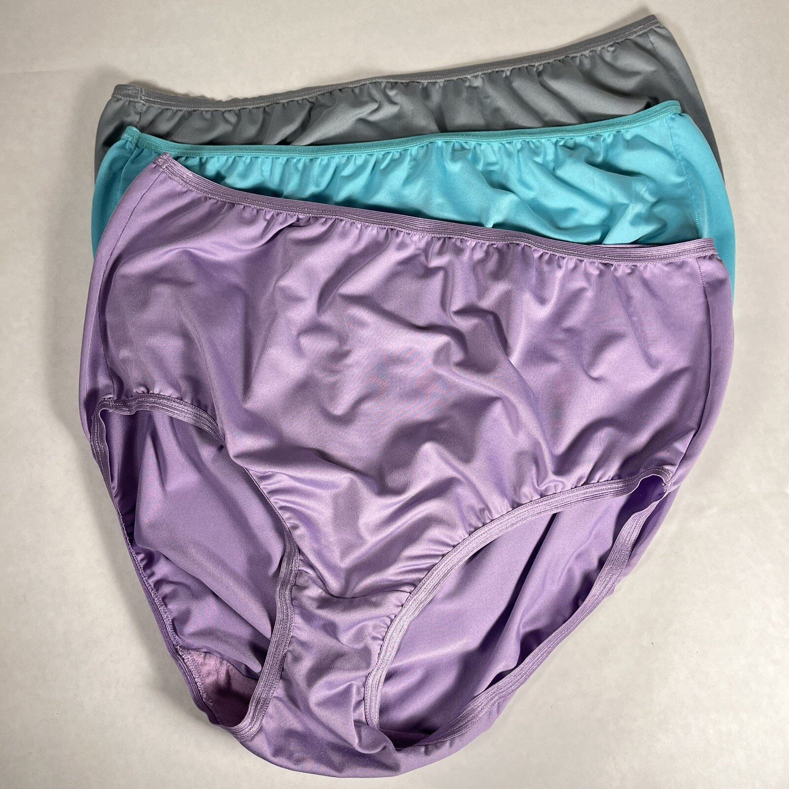 Three Pair Fruit of the Loom Jewel Colored Panties Size 8